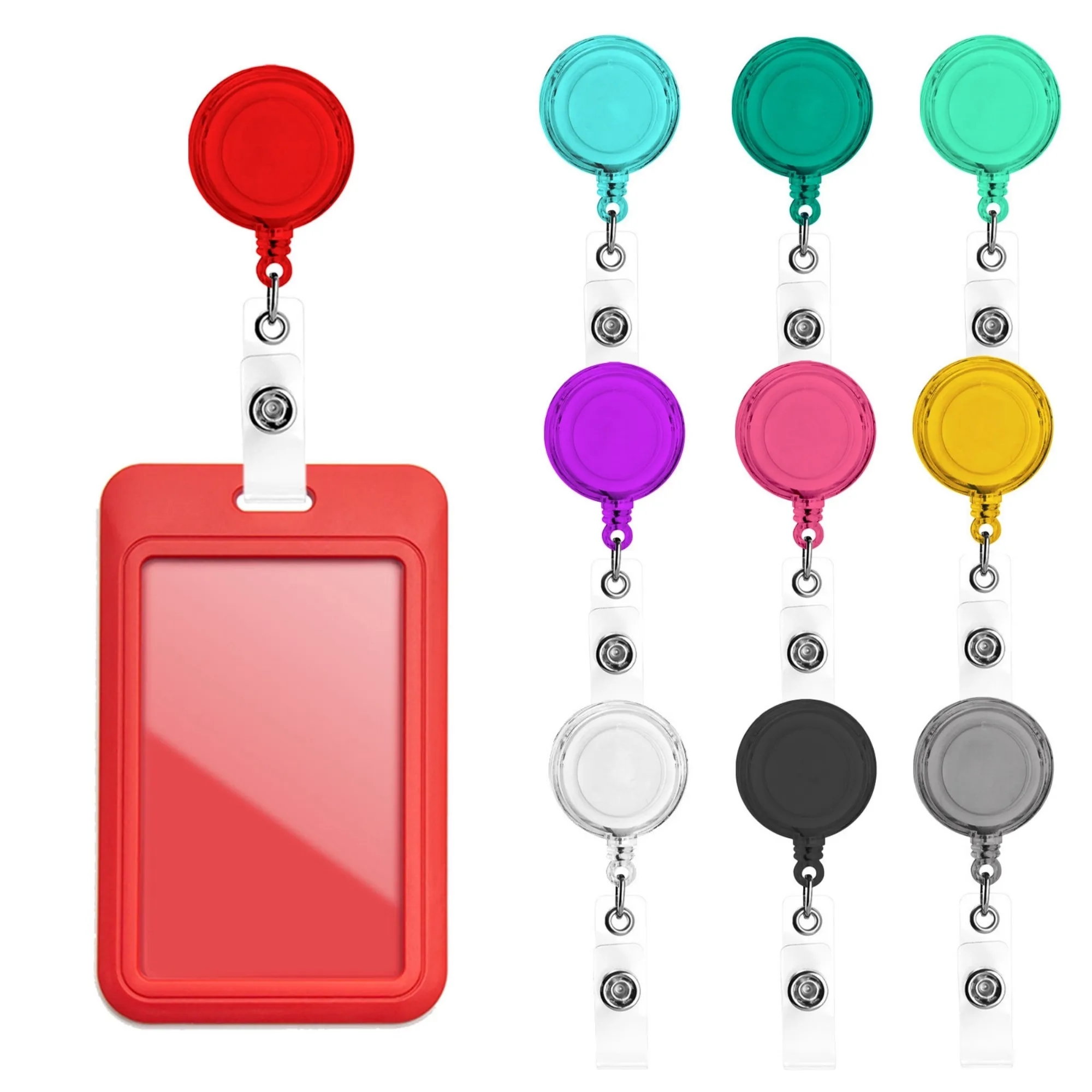 Clear Vertical Badge Holder ID Pocket