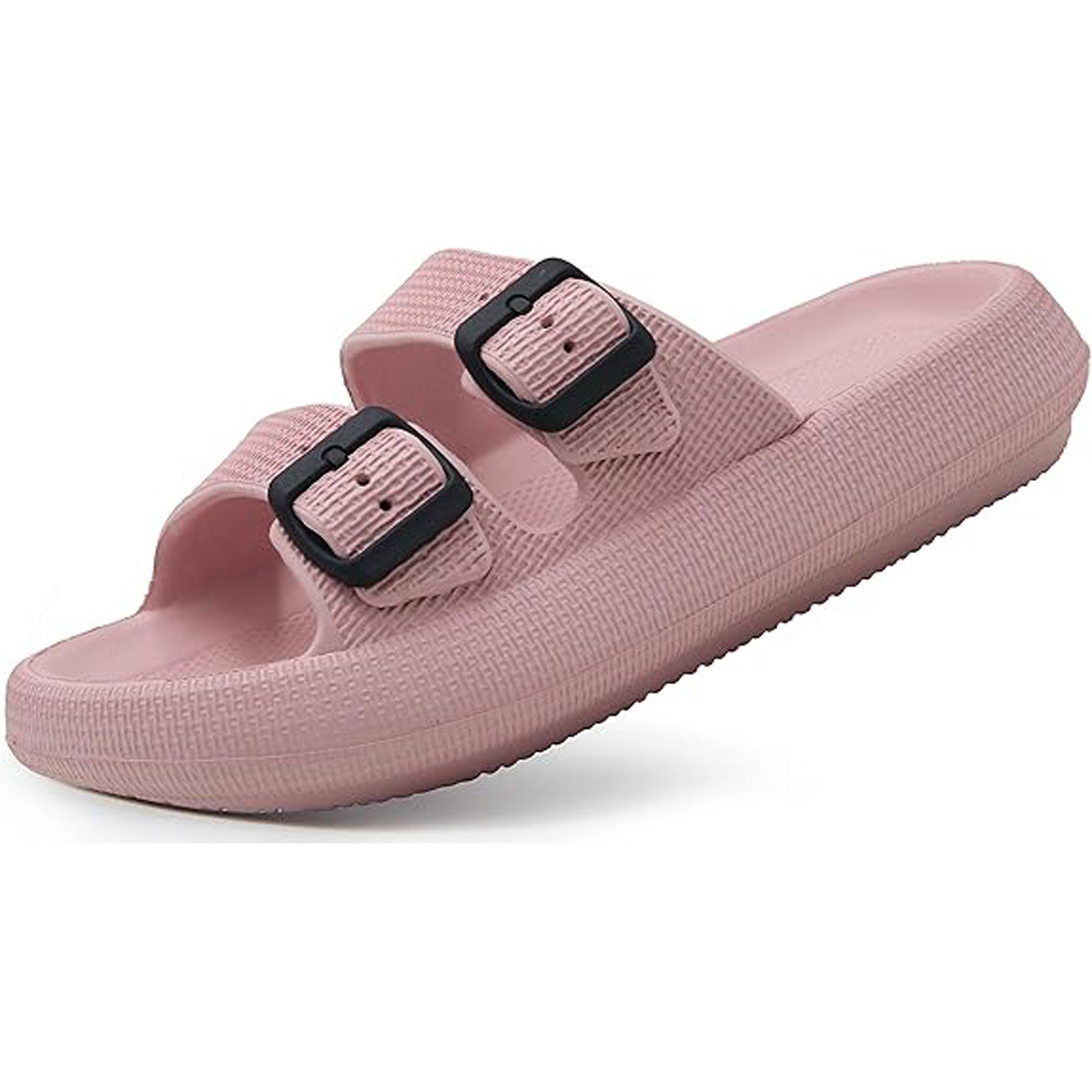 EVA Double Buckle Adjustable Flat Sandals 6