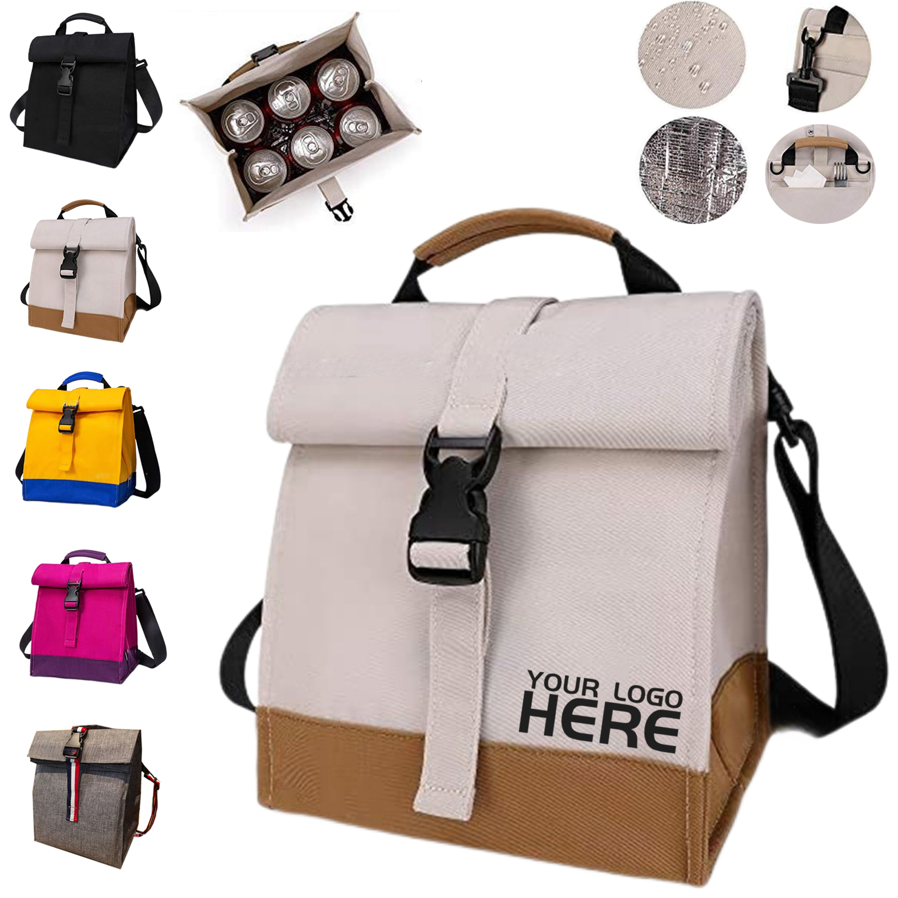 Rolltop Lunch Box Tote Bag