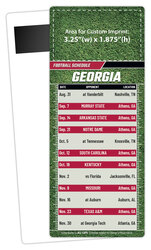 Football Schedule Laminated Card/Postcard with Magnet Strip 3.5x8.5 - 14 pt.