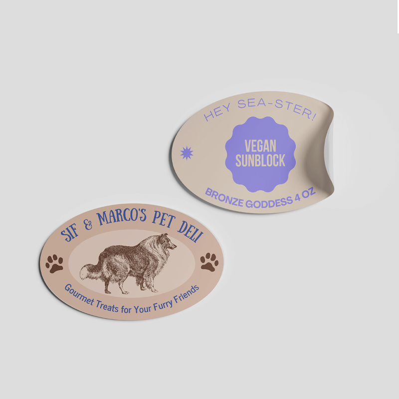 Oval Stickers 7x3