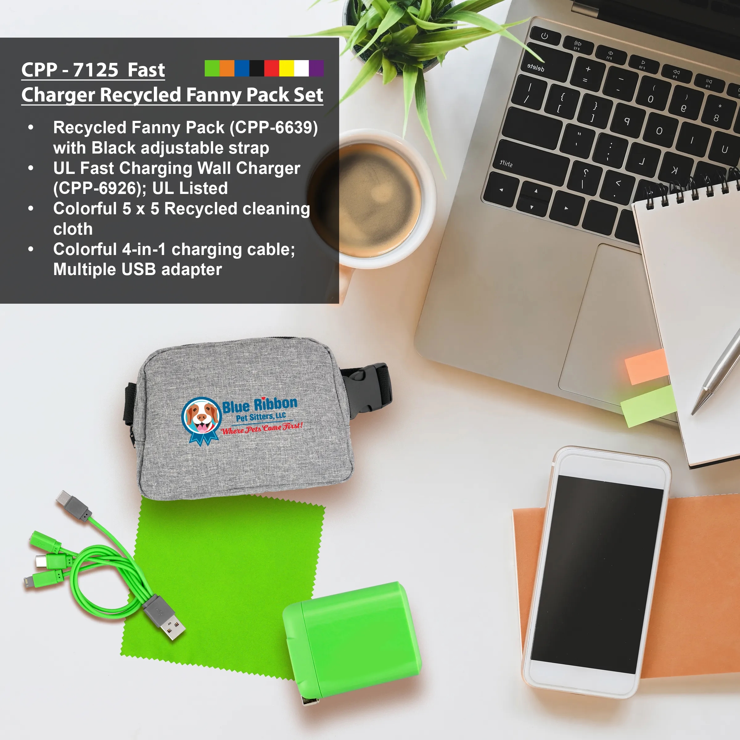 FAST CHARGER RECYCLED FANNY PACK SET 3