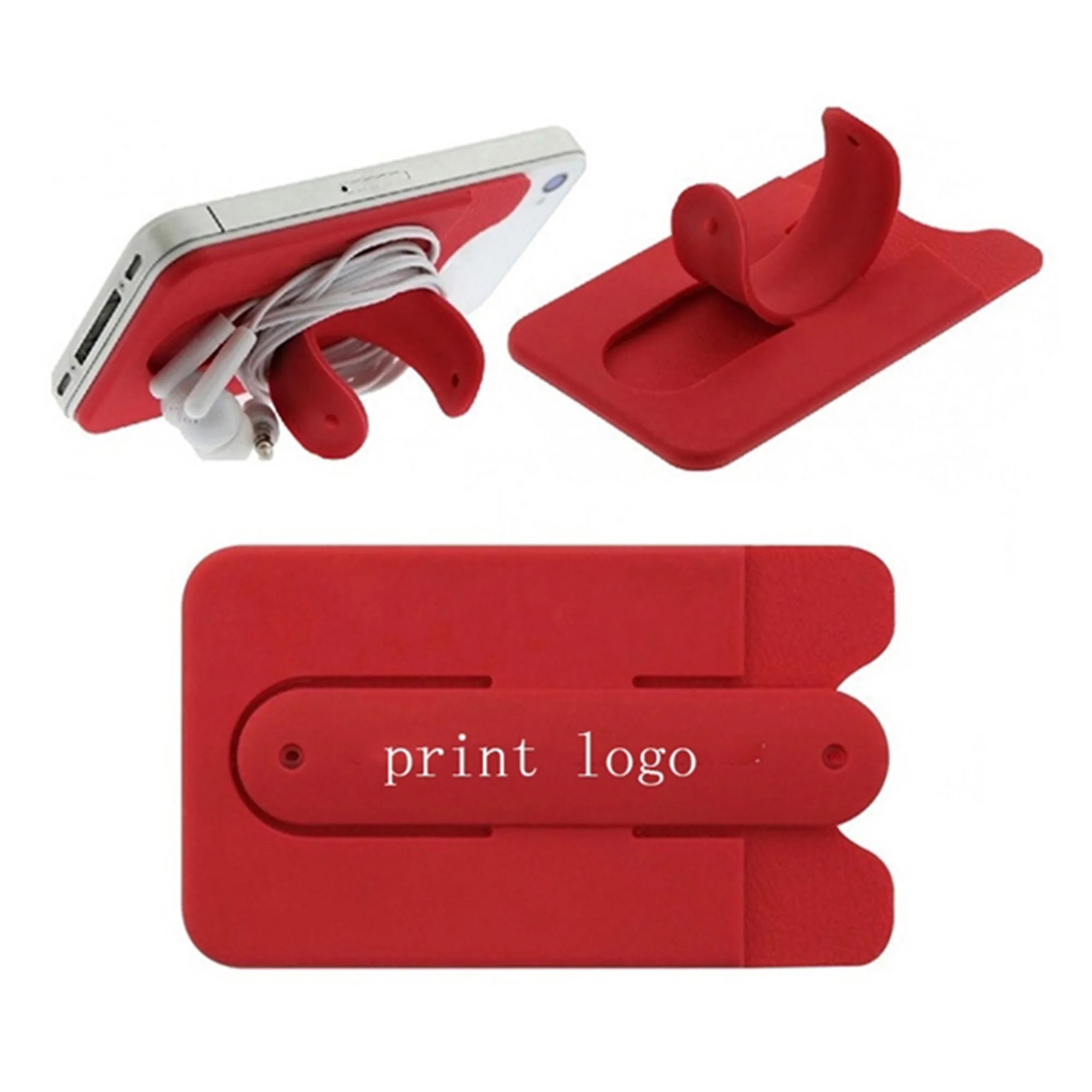 Silicone Cellphone Wallet With Phone Stand 4