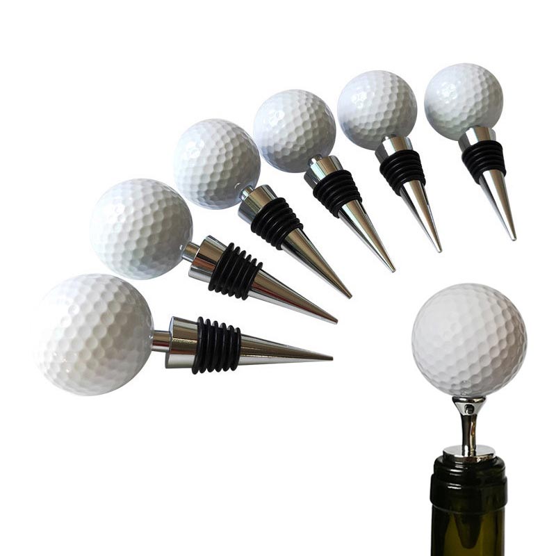Golf Ball Shaped Wine Cork Bottle Stopper