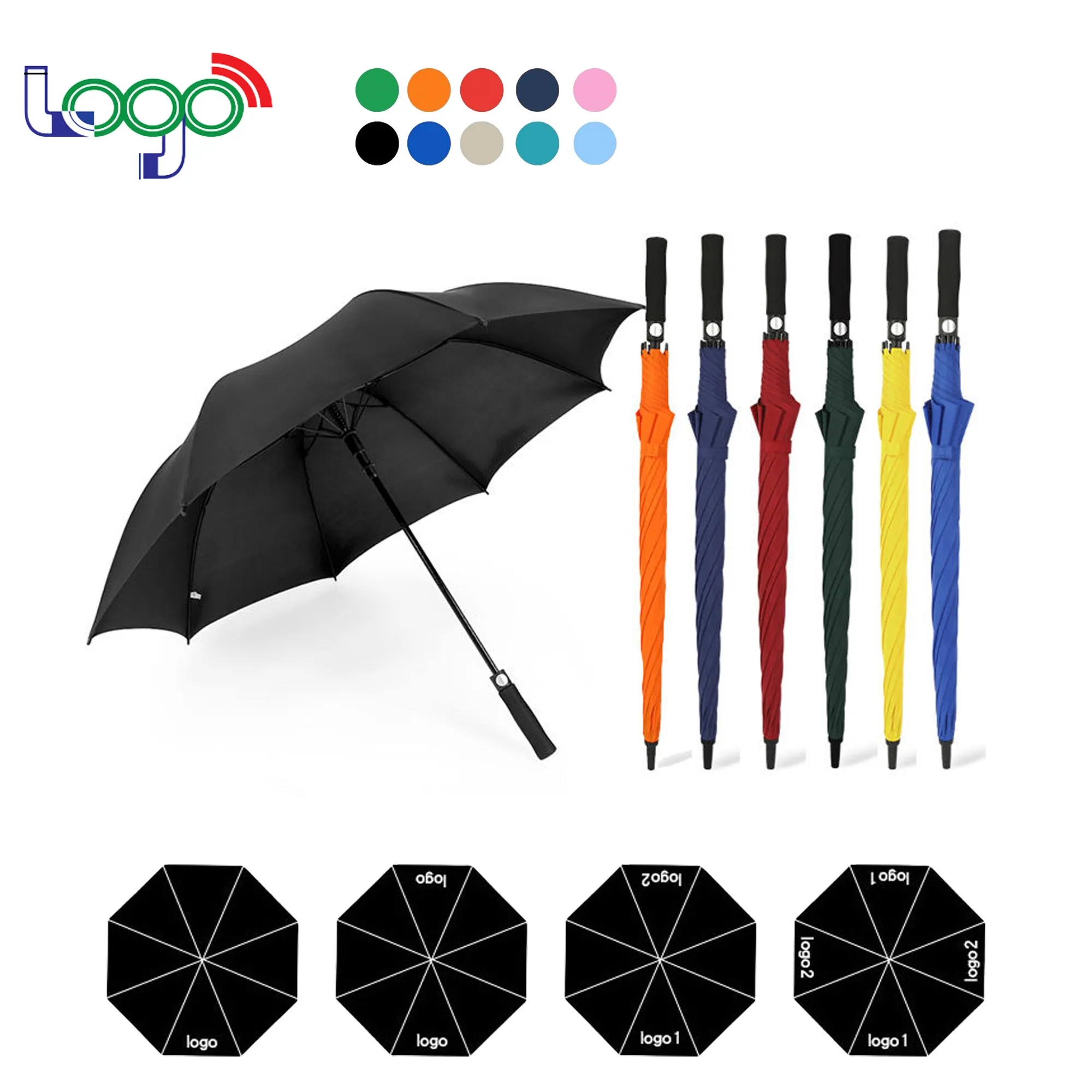 Custom Logo Golf Umbrella 5