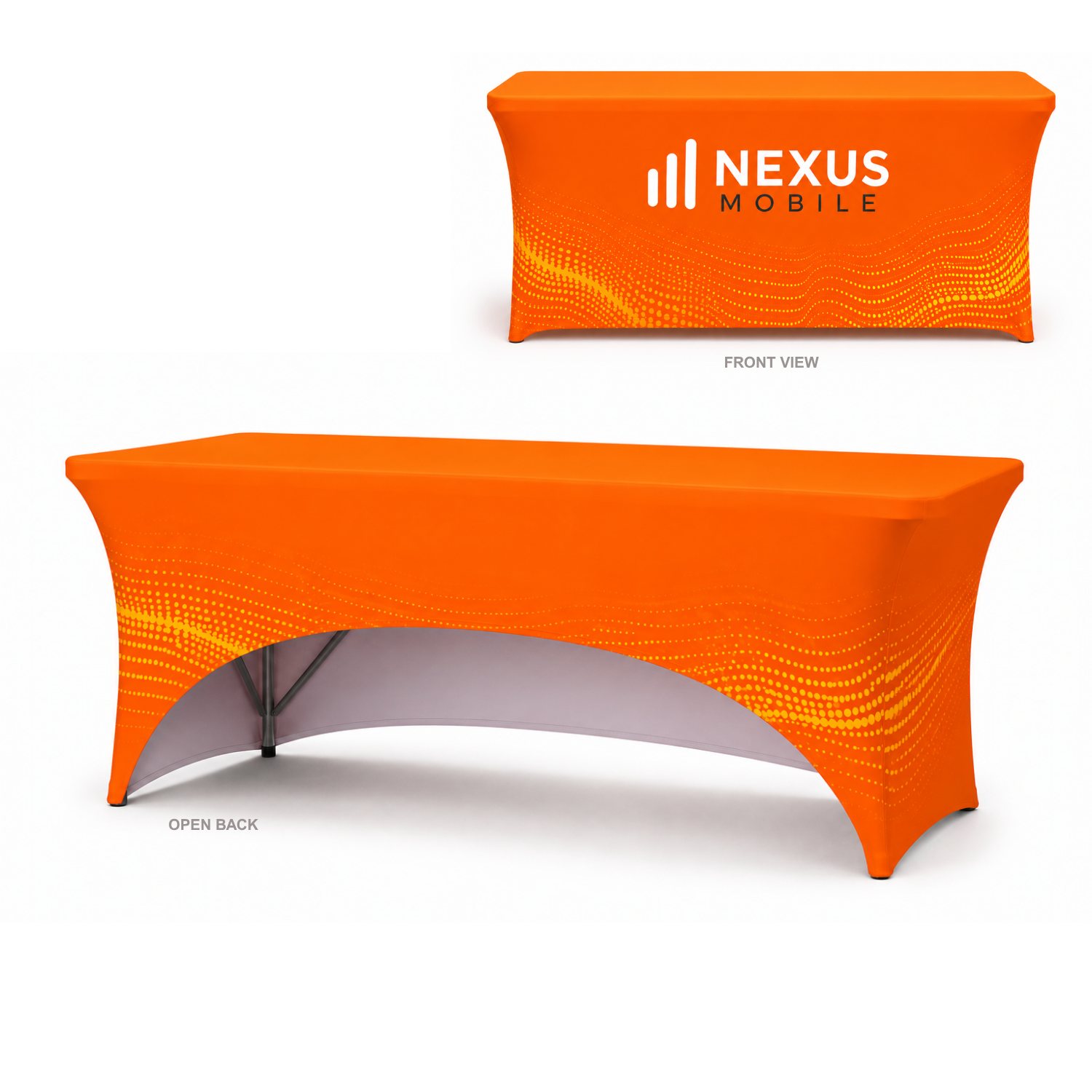 6' Stretch Table Cover, Open Back 10