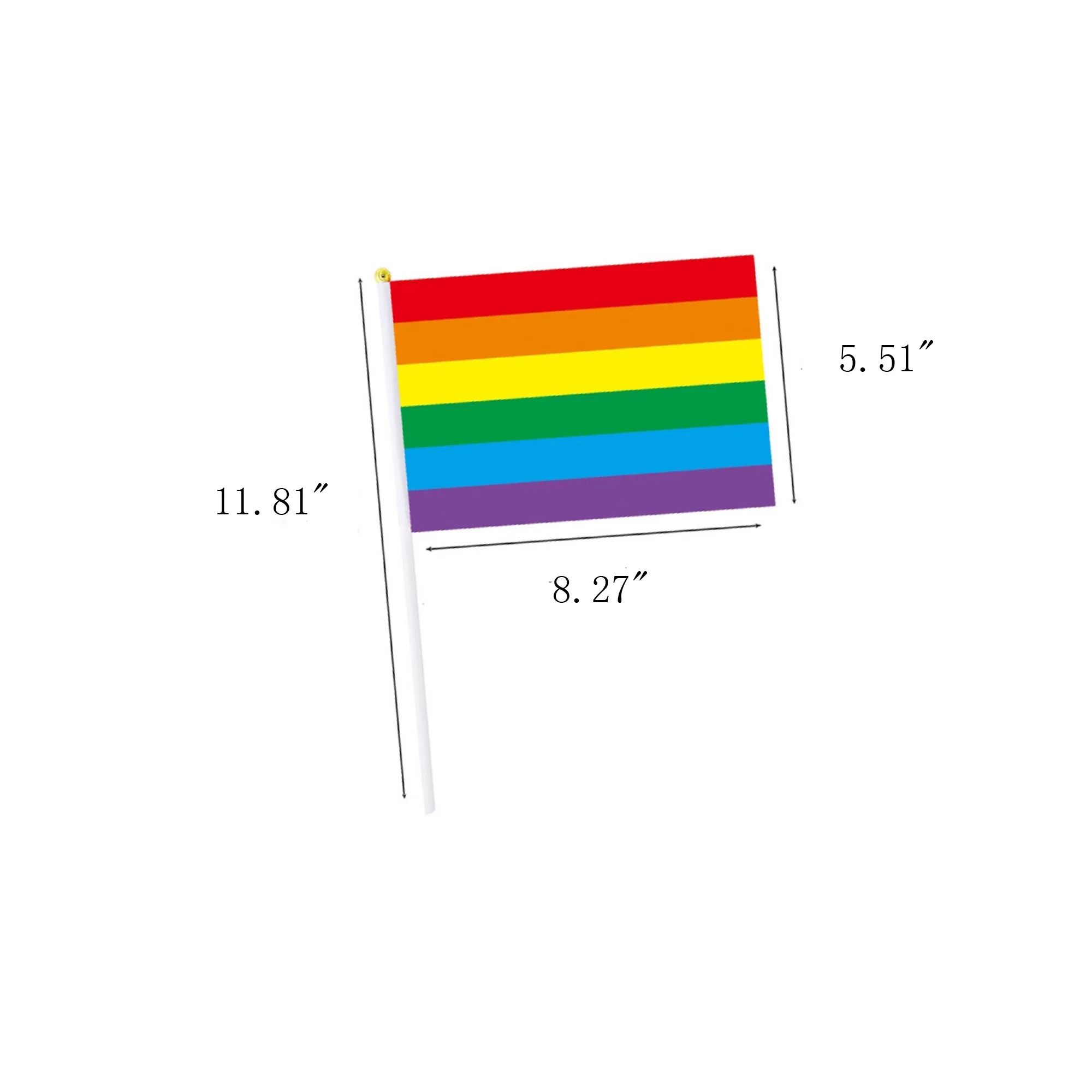 Six-Color Rainbow Hand-Waved Flag 5