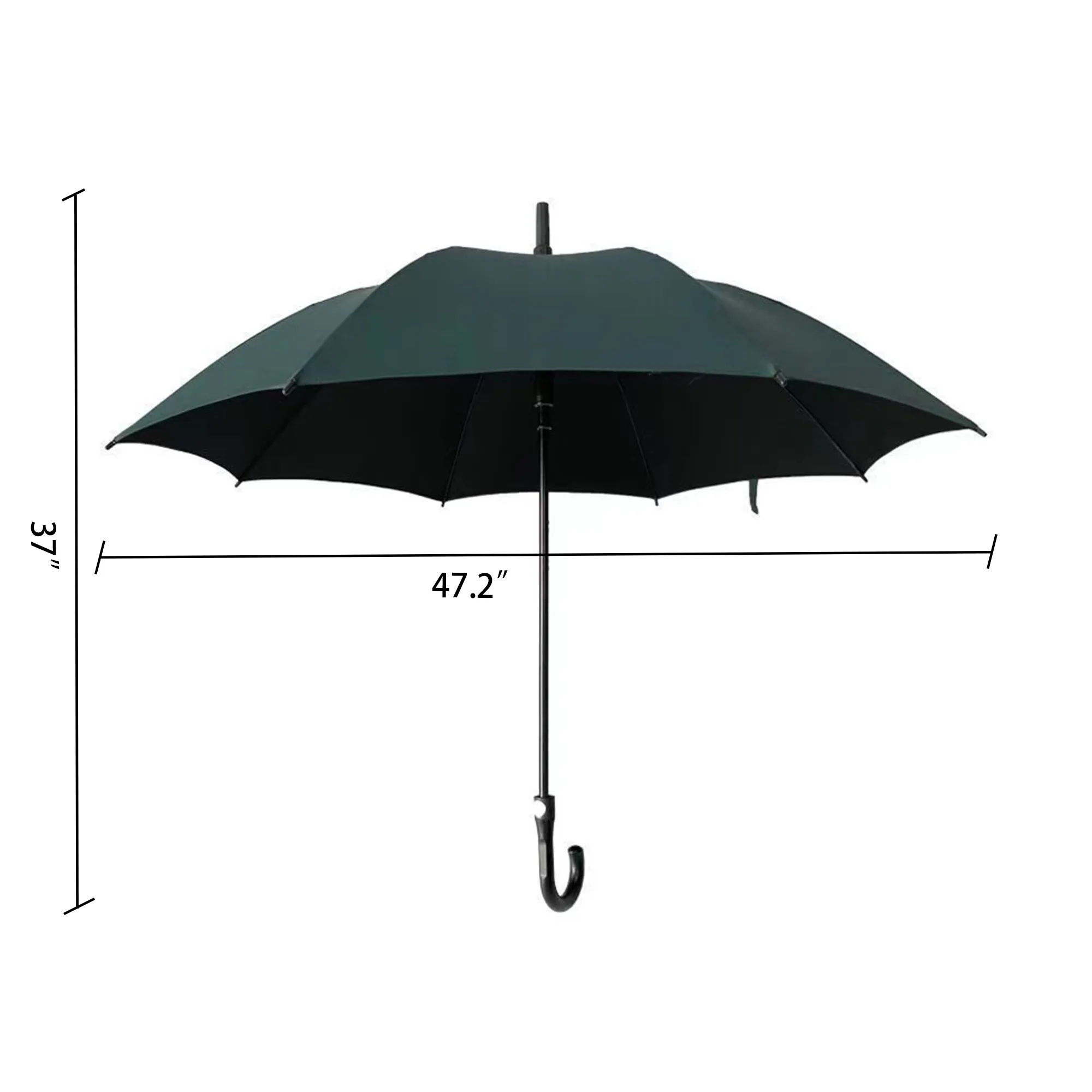 All-Fiber Golf Umbrella With Curved Handle 6