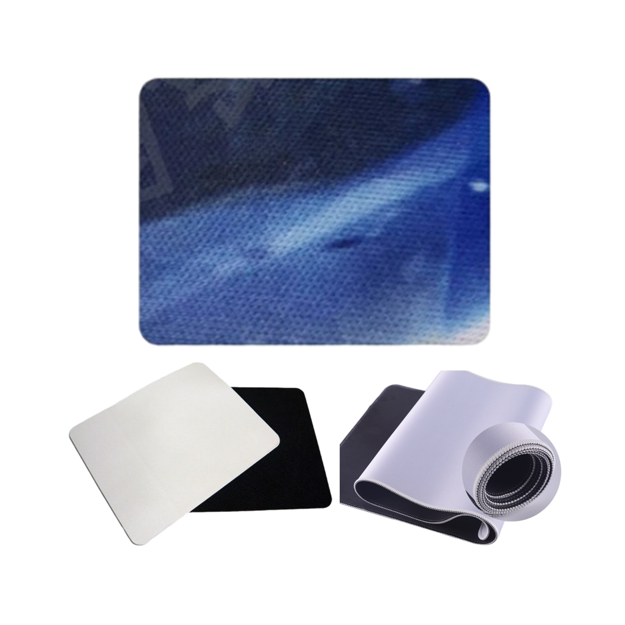 Stitched Edge Anti-Slip Rubber Mouse Pad