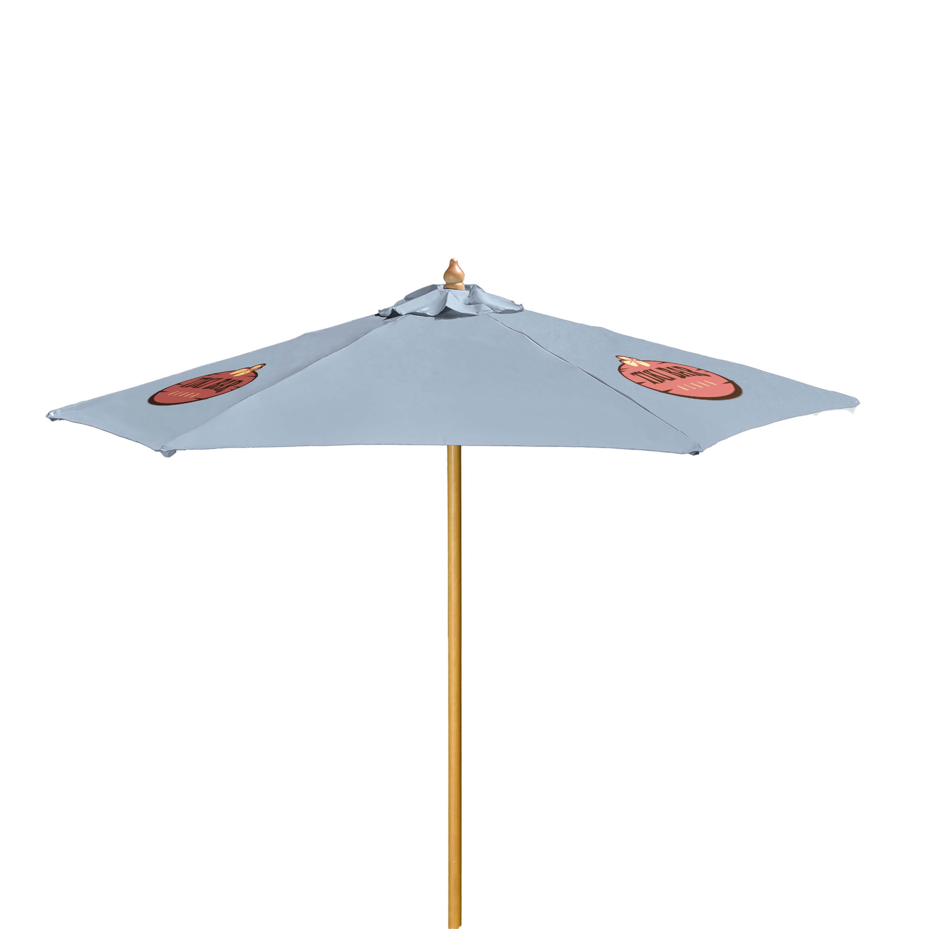 7' Wood Market Umbrella Kit (3 Imprints) 11