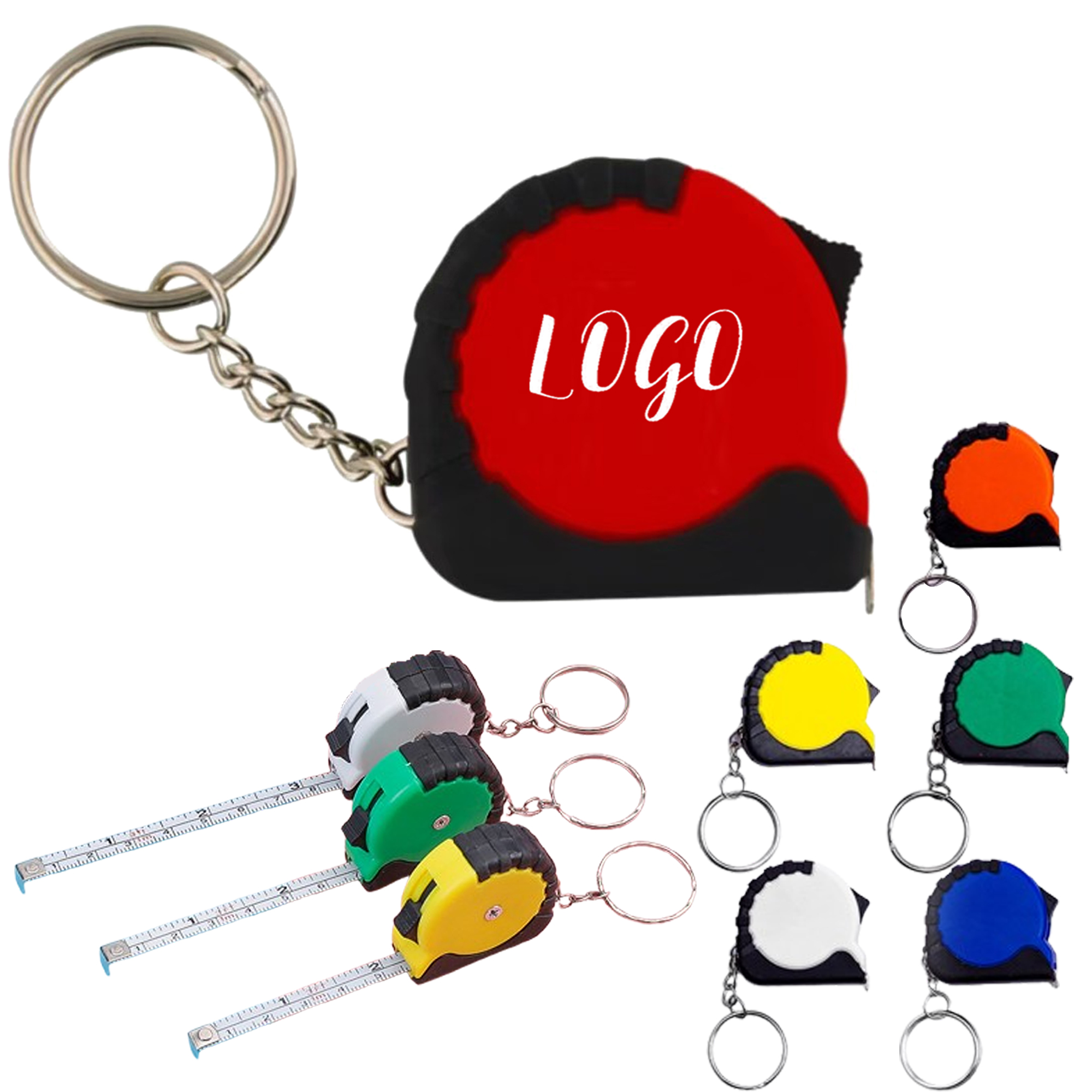 Compact ABS Tape Measure With Keyring