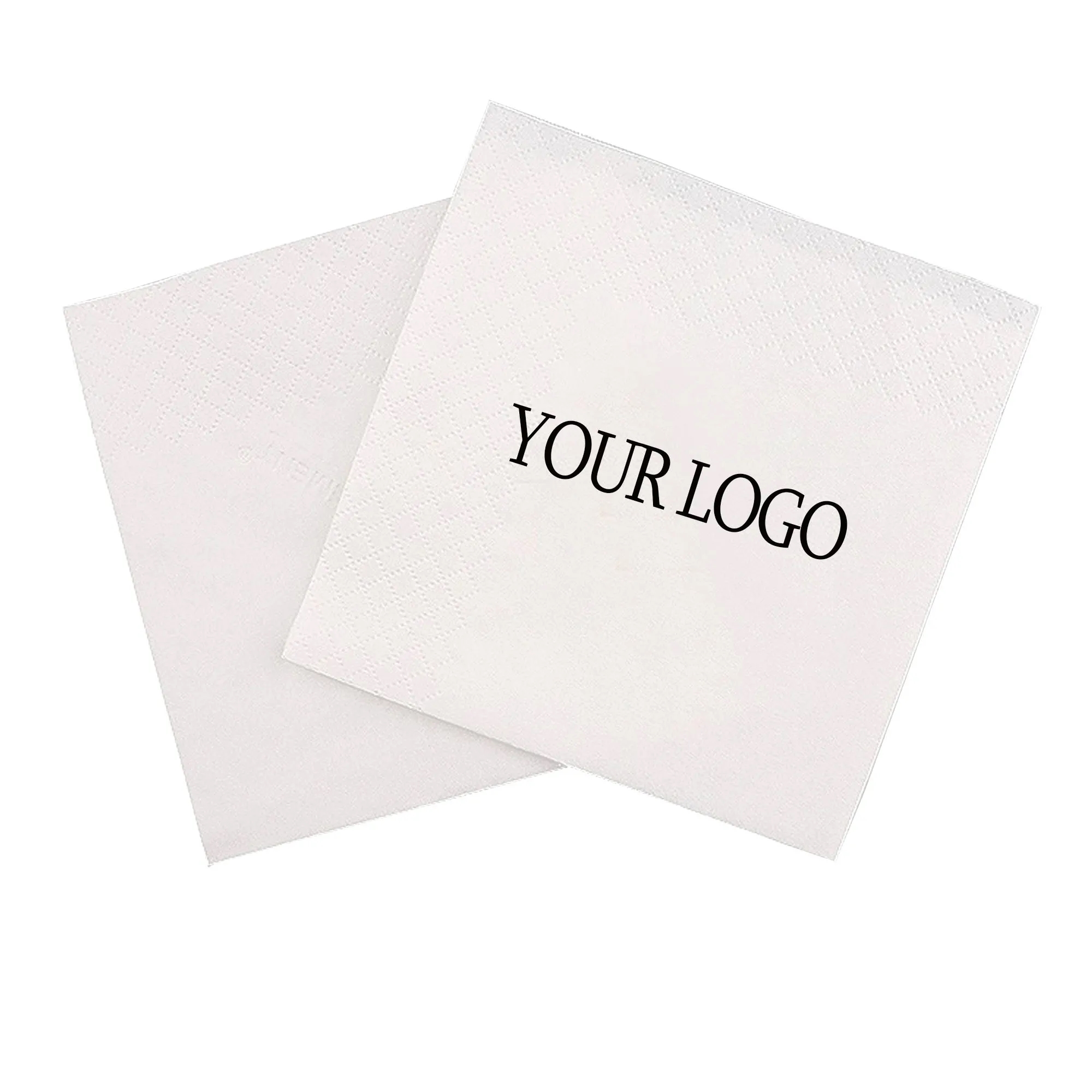 White Beverage Napkins MOQ 300 6