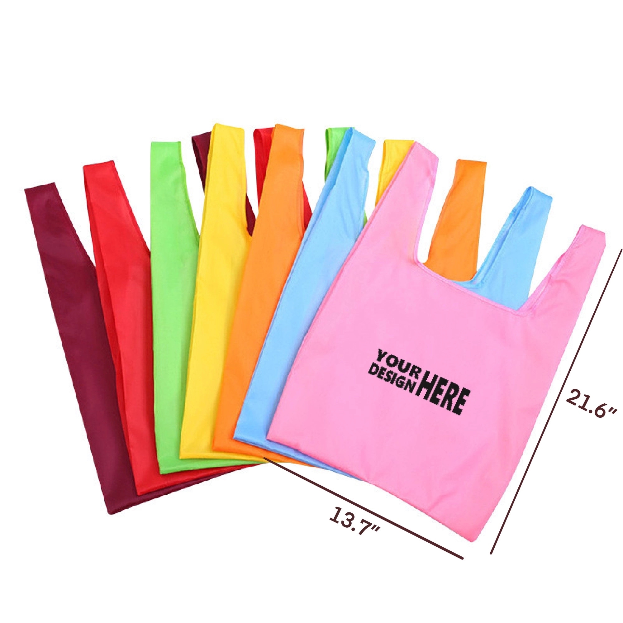 Polyester Folding Shopping Bag MOQ 100PCS, custom tote bag with logo imprint 8