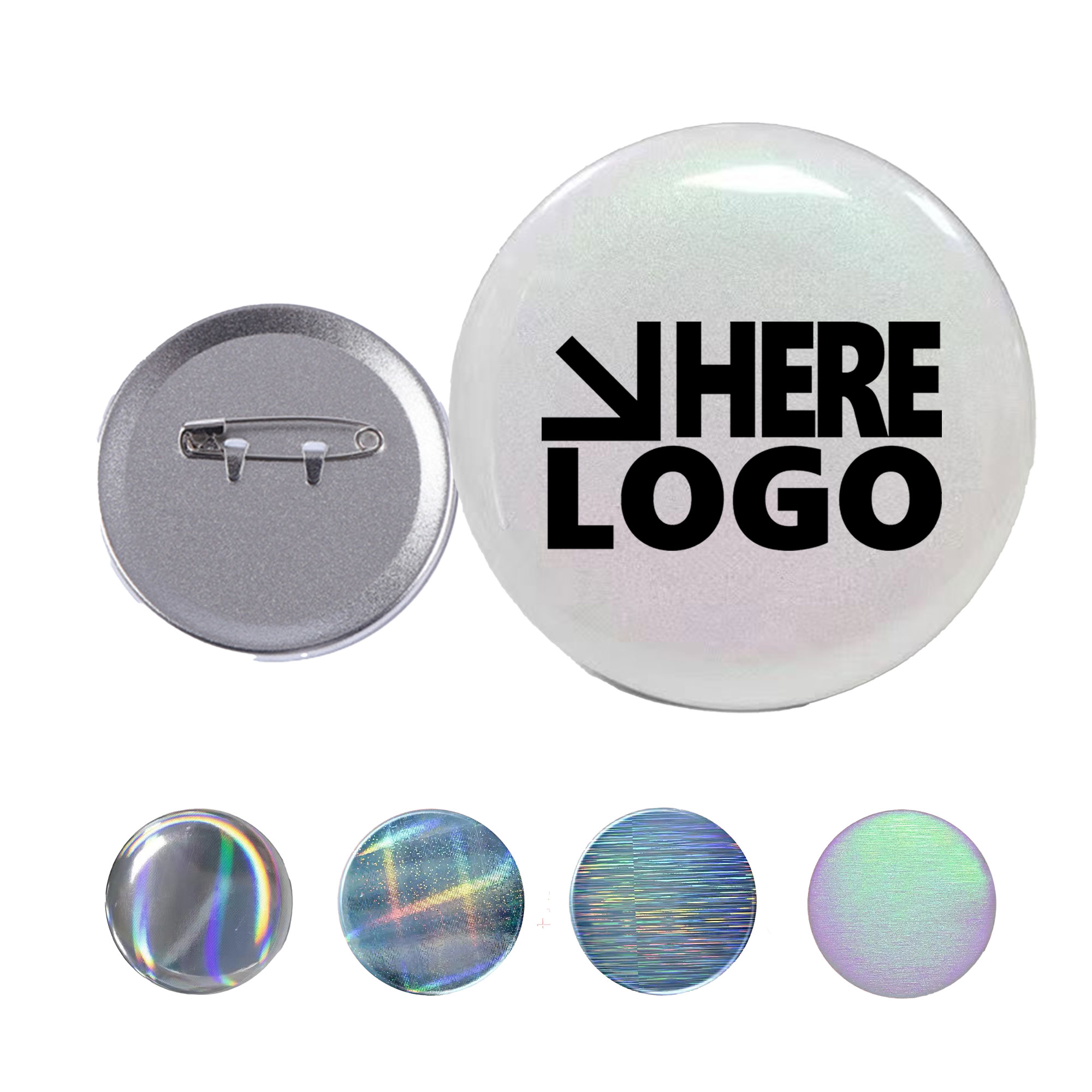 MOQ 100 Round Custom Buttons/Pins 2