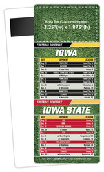 Football Schedule Laminated Card/Postcard with Magnet Strip 3.5x8.5 - 14 pt.