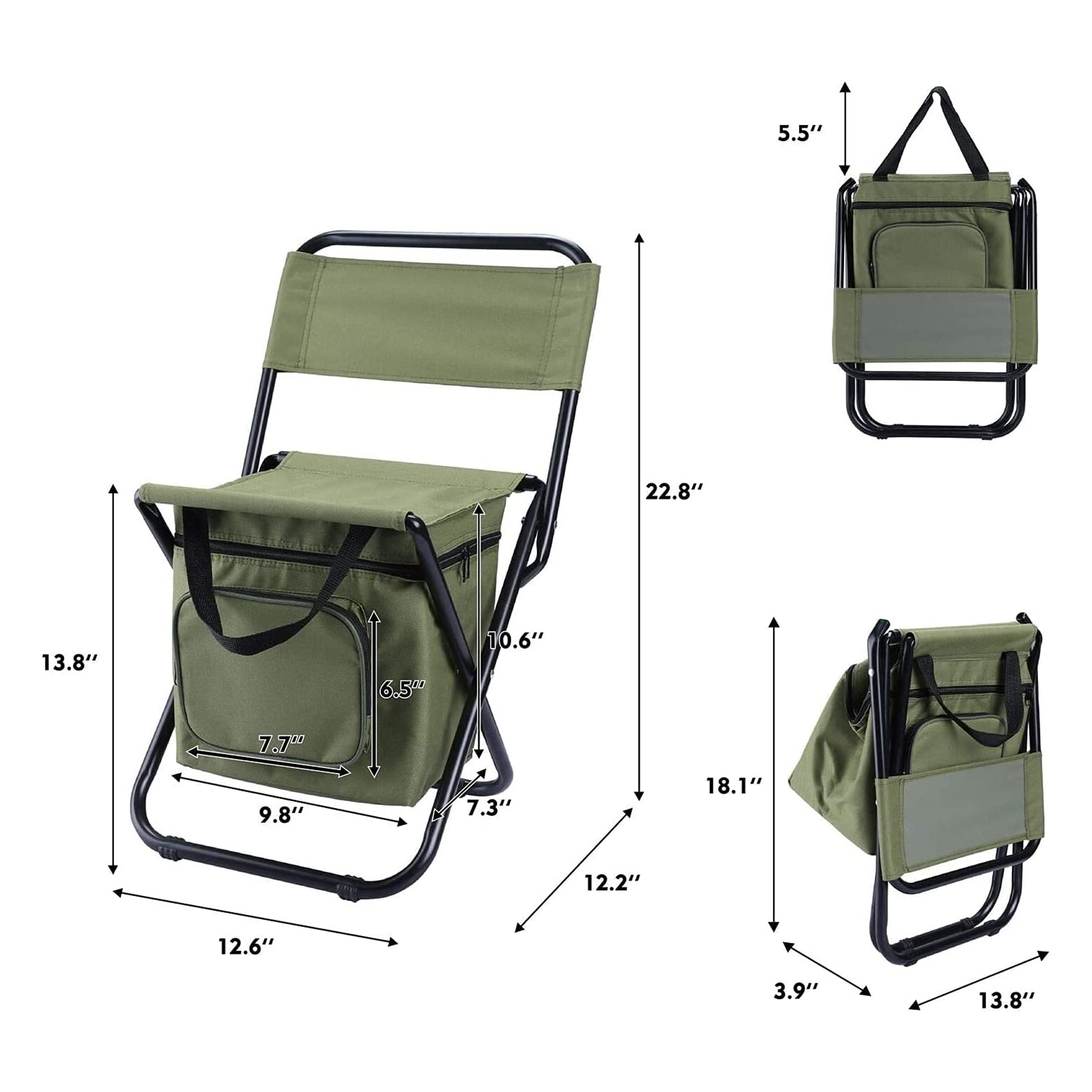 Fishing Chair with Cooler Bag 6