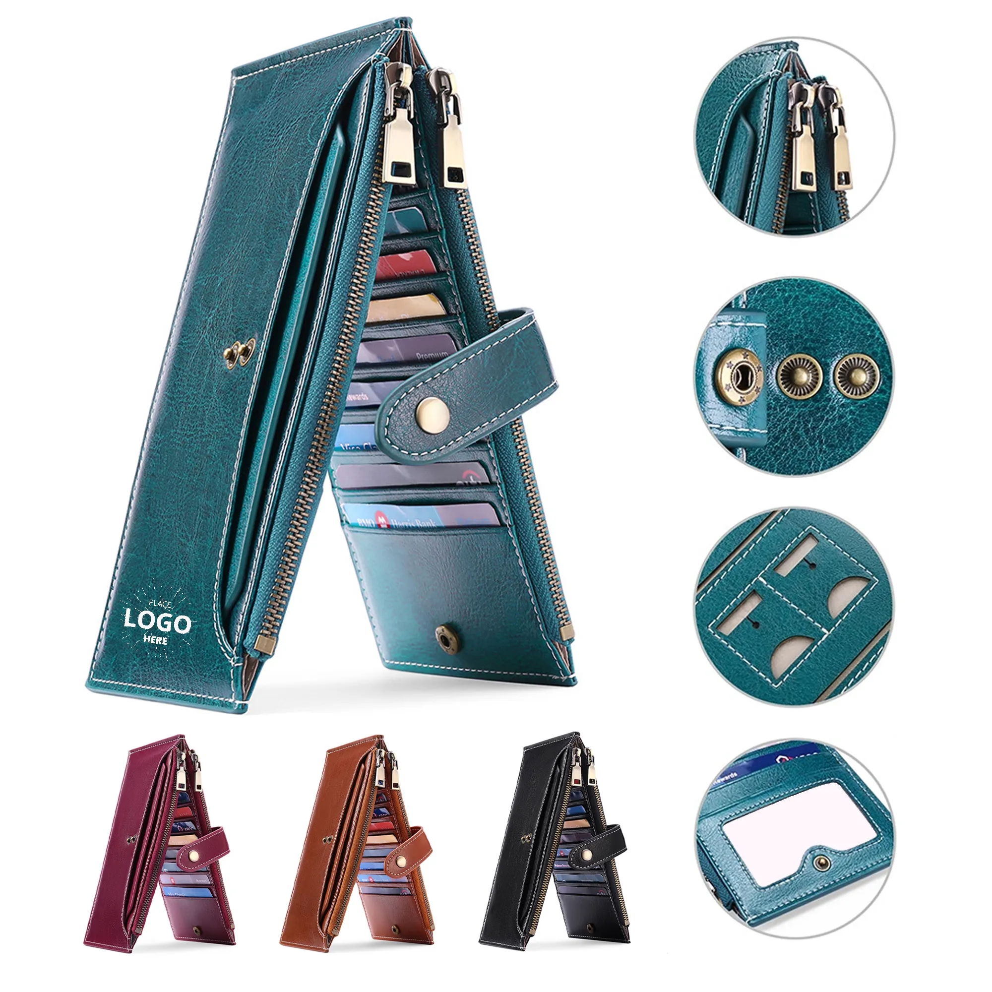 Women's Leather Credit Card Wallet
