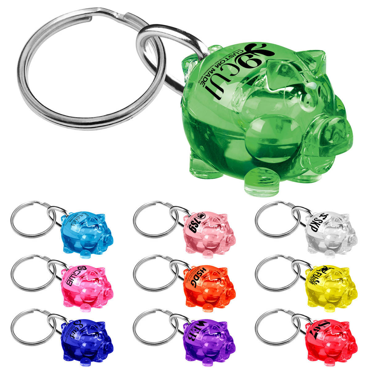 Solid Piggy Keychain