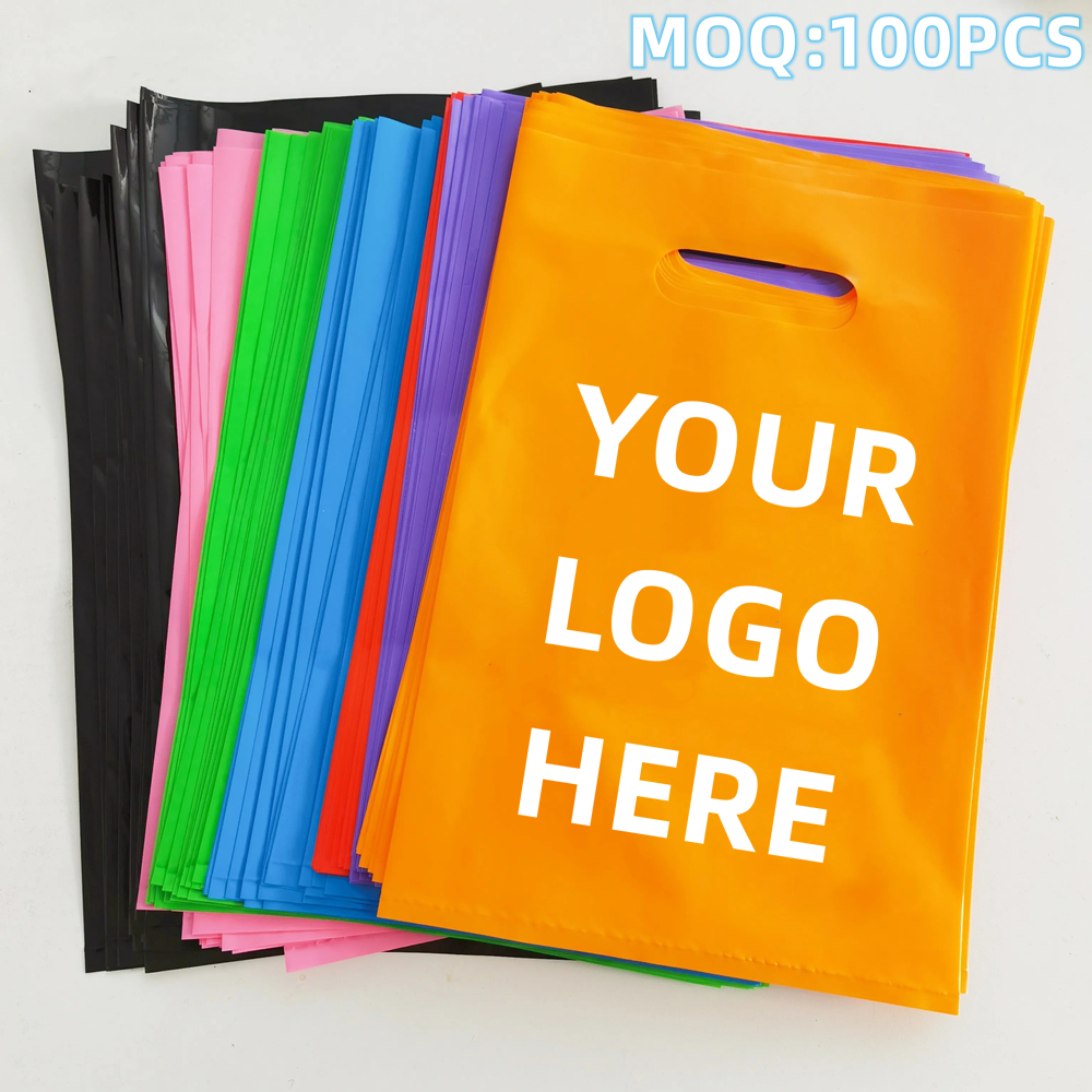 Recyclable Die Cut Handle Plastic Bag (14"x18") APM034 Damivada
