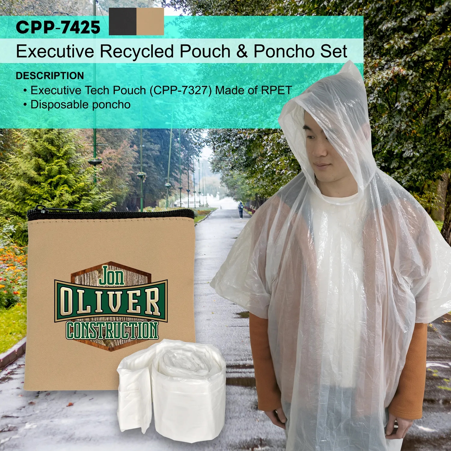 Executive Recycled Pouch & Poncho Set 15