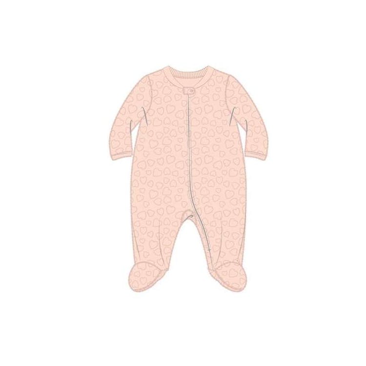 Girls' Embossed Coverall Bodysuits Blush 0-9M 1