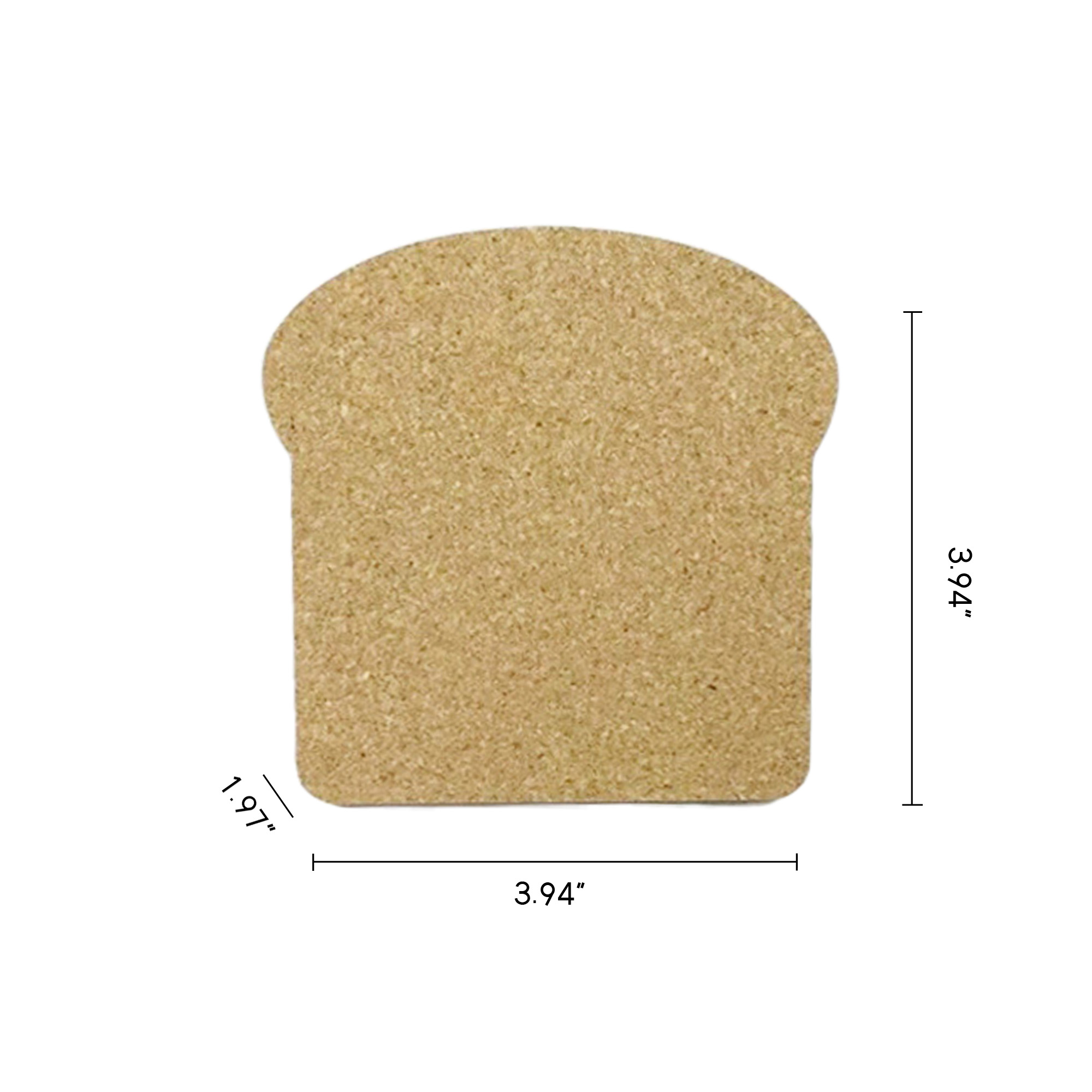 Toast Shape Cork Coaster 4