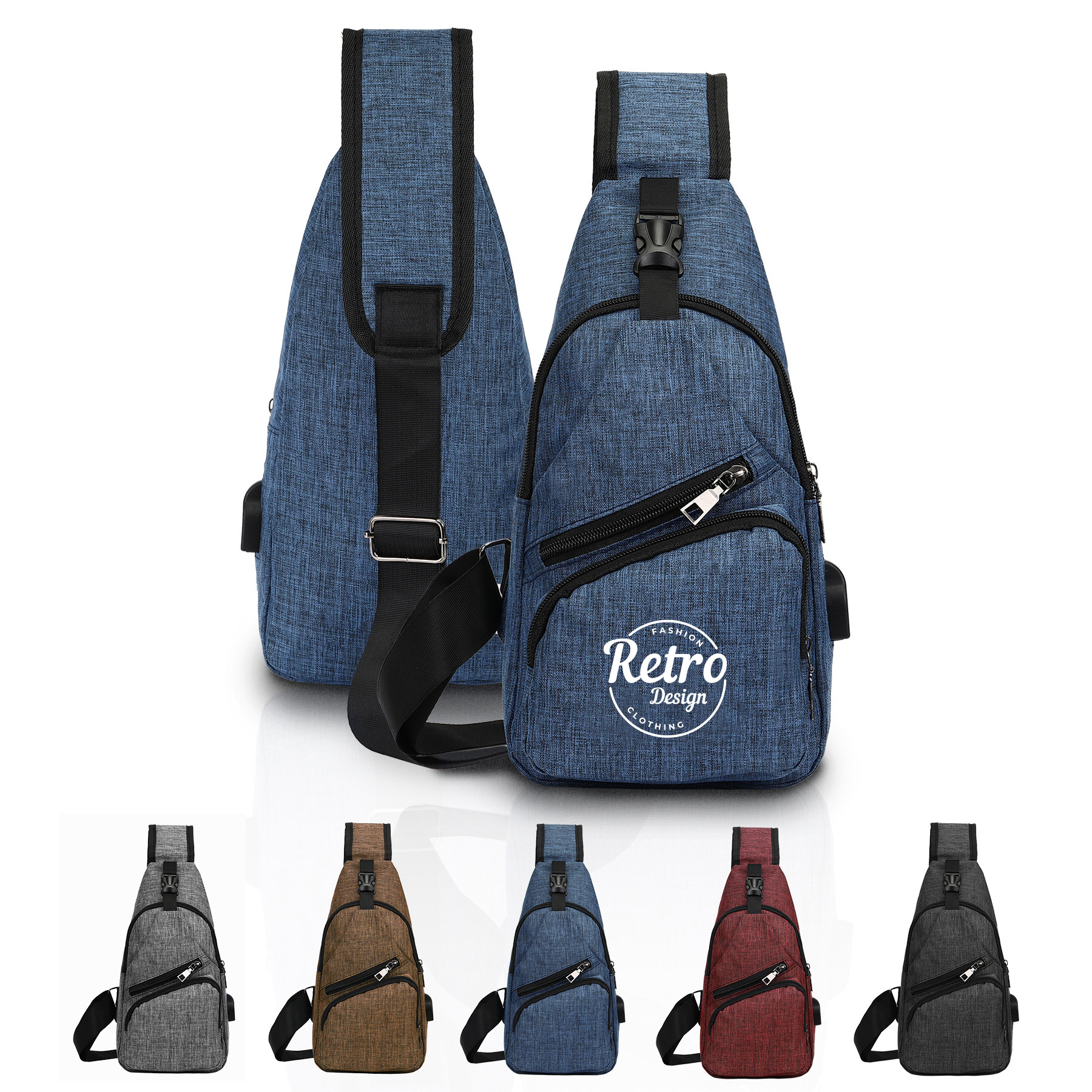 Polyester Crossbody Sling Bag 8