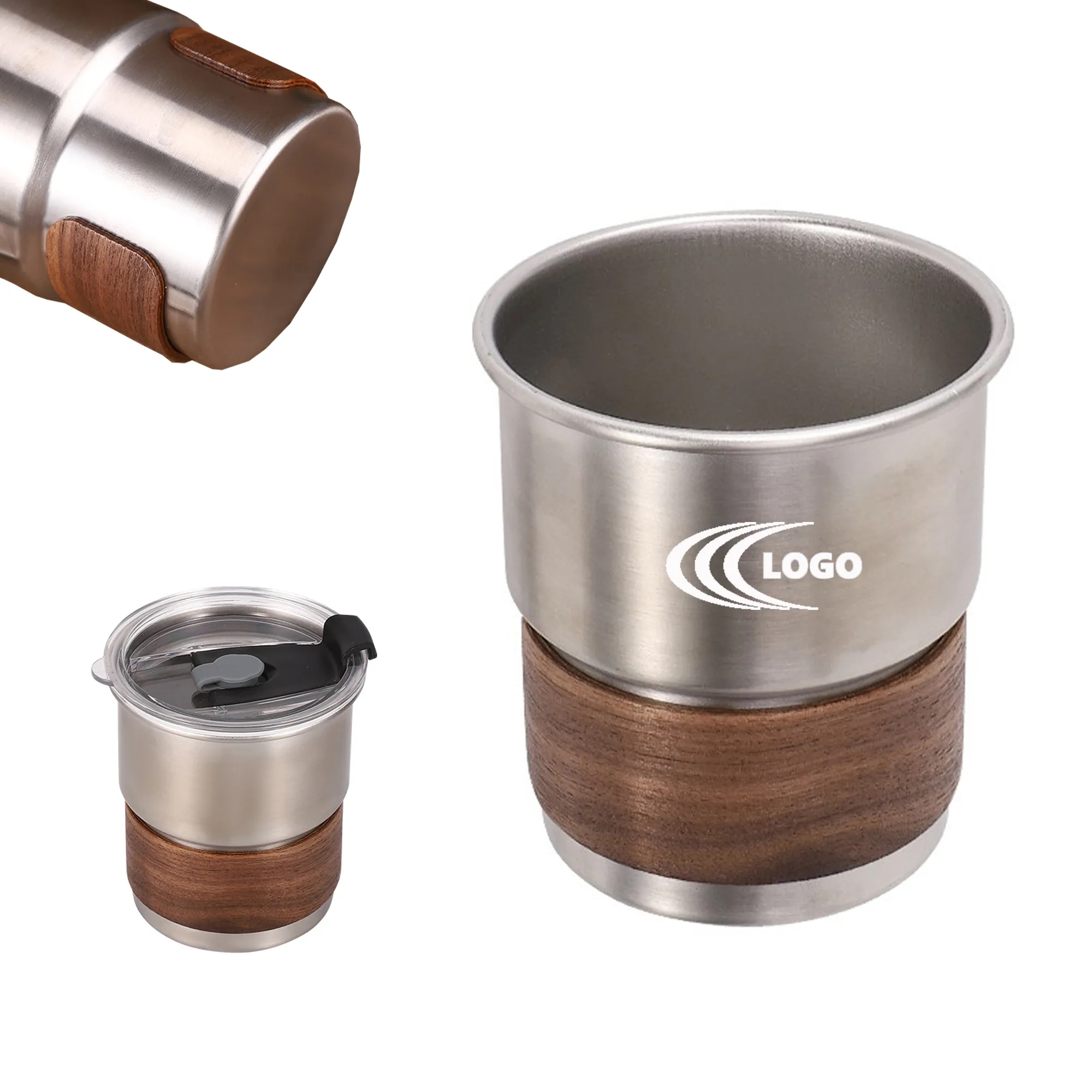 10Oz Stainless Steel Cup With Wooden Sleeve 6
