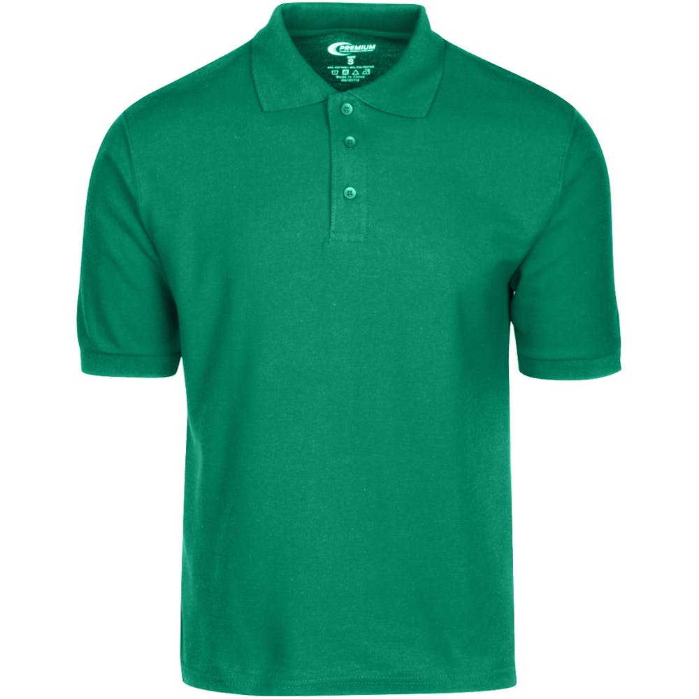 Men's Polo Shirts - Kelly Green Size Large 3