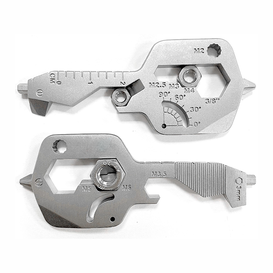 GearCard 20-in-1 Smart Key Multi-Tool – Stainless Steel EDC Keychain Tool with Wrenches & Openers 4
