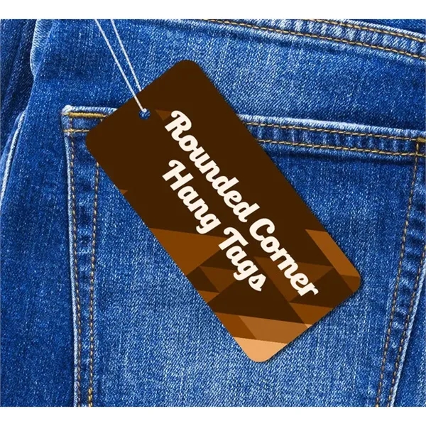 Rounded Corner Hang Tags, Front and Back (3. 5" x 1. 75")