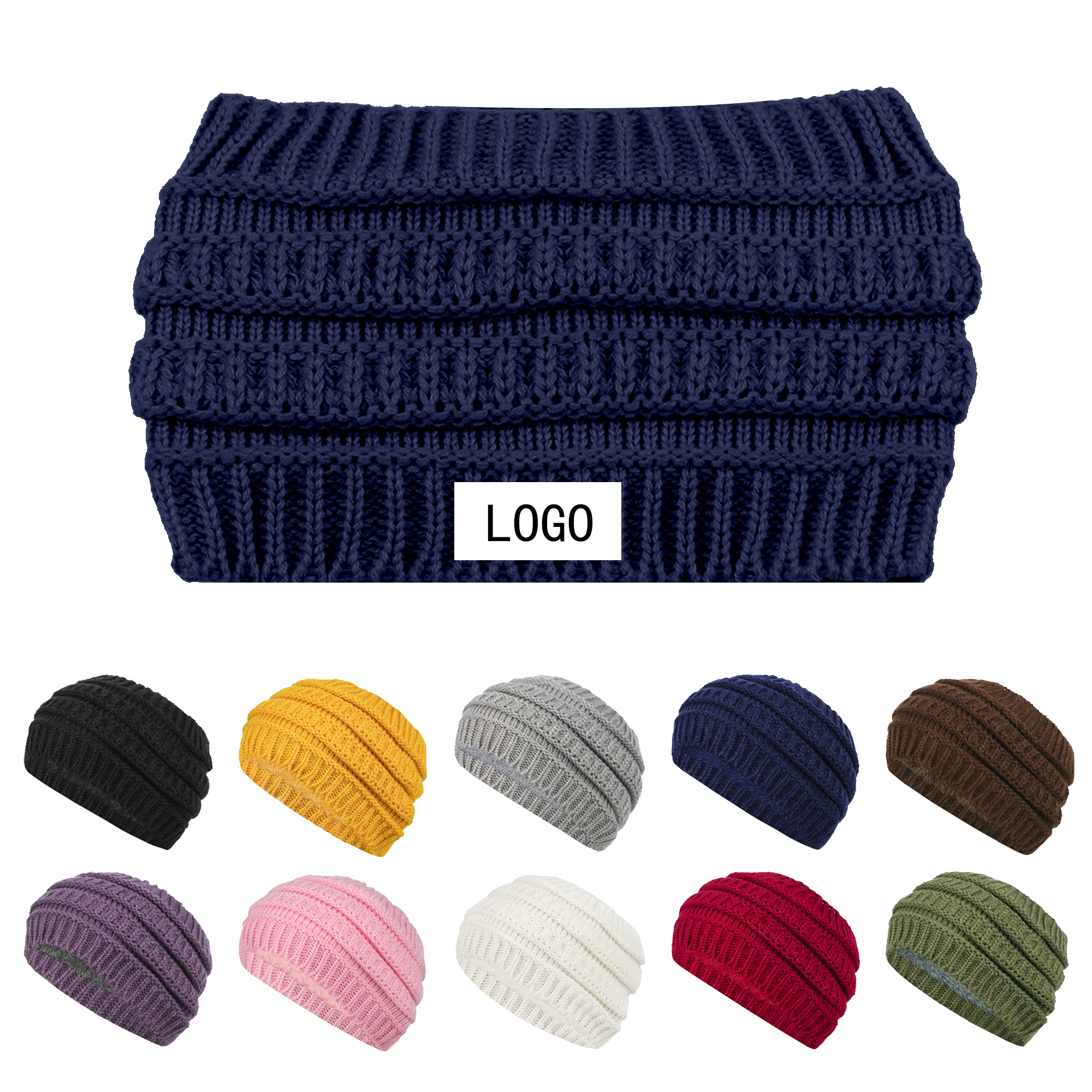 Warm Fleece And Thick Knit Headband 3