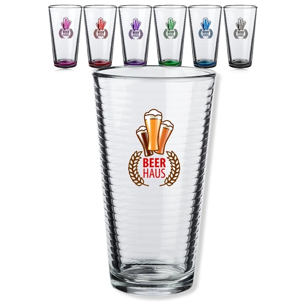 16 oz. Spiral Pint Glasses for bulk branded distribution