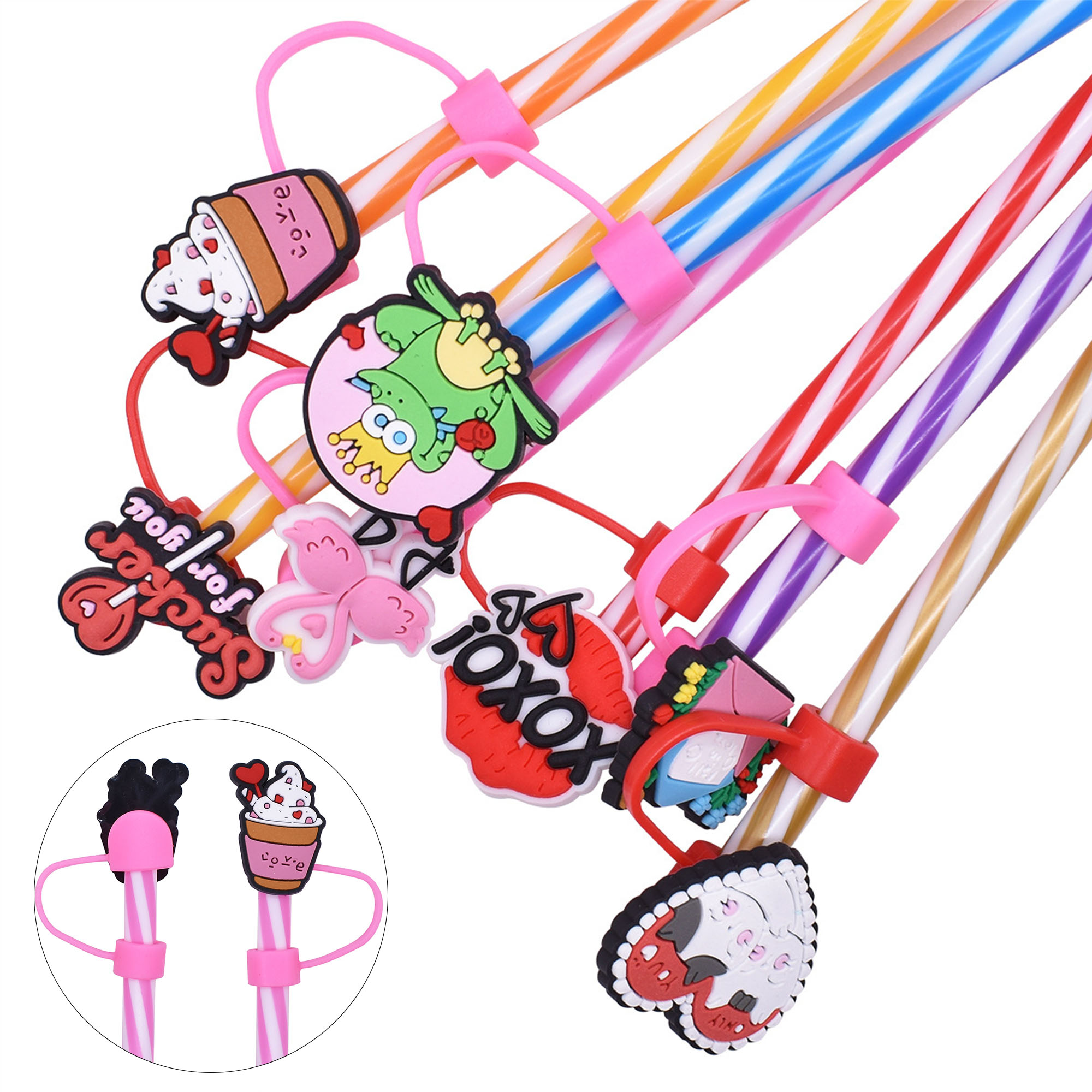 Customizable Silicone Straw Covers 3