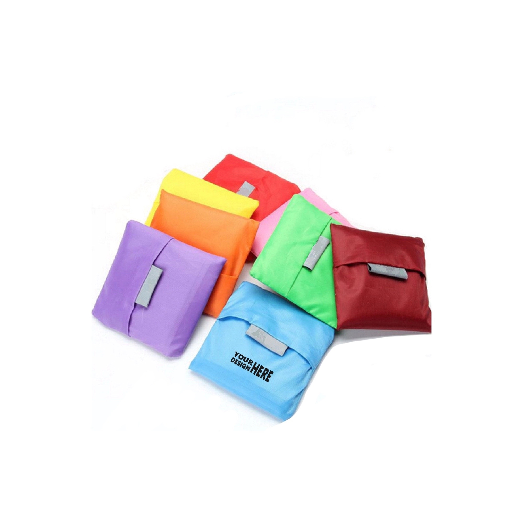 Polyester Folding Shopping Bag MOQ 100PCS, custom tote bag with logo imprint 10