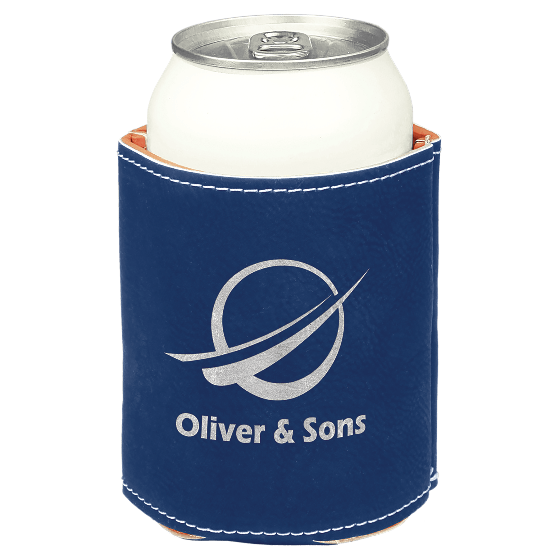 3 3/4" Leatherette Beverage Holder, custom koozie with logo imprint 5