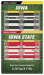 Magnet Sport Schedules - 4x7 Football Round Corners - 25 mil.