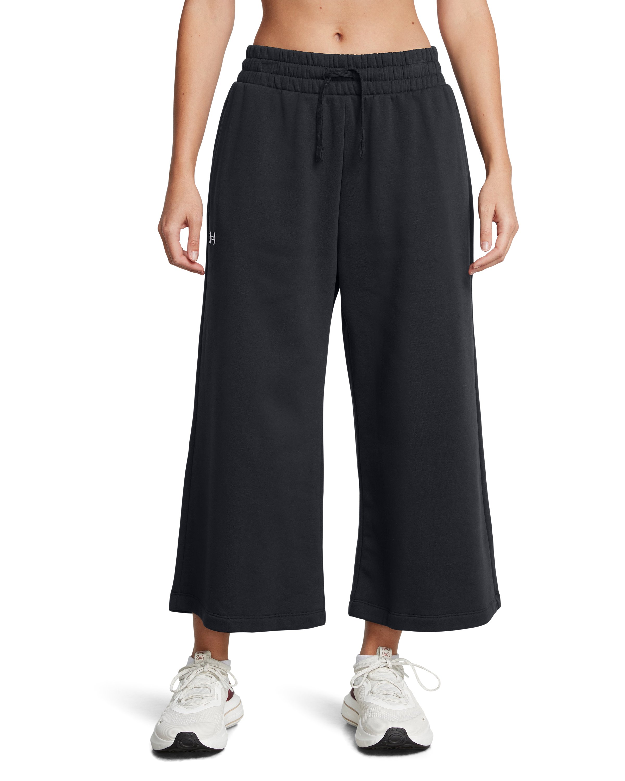 UA Rival Fleece Women's Wide Leg Crop Pants 2