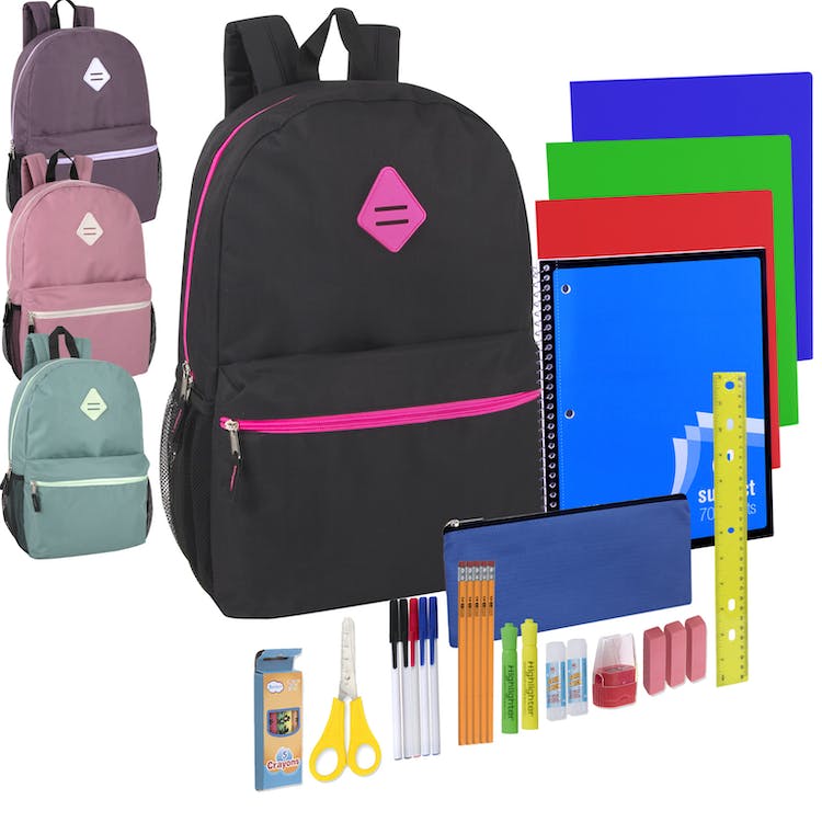 Girls' School Supply Kits in 19" Backpacks - 26 Pieces 3