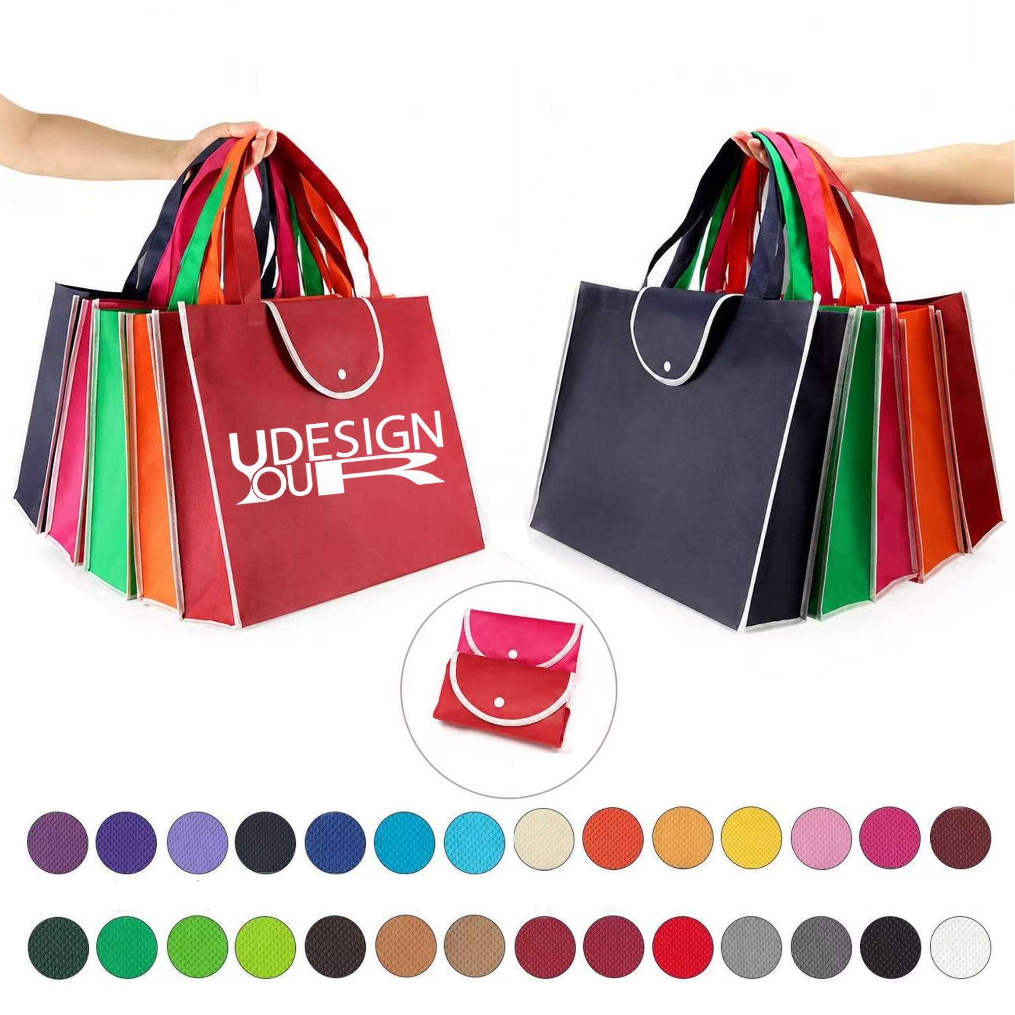 Nonwoven Grocery Carrier With Reusable Fold Design
