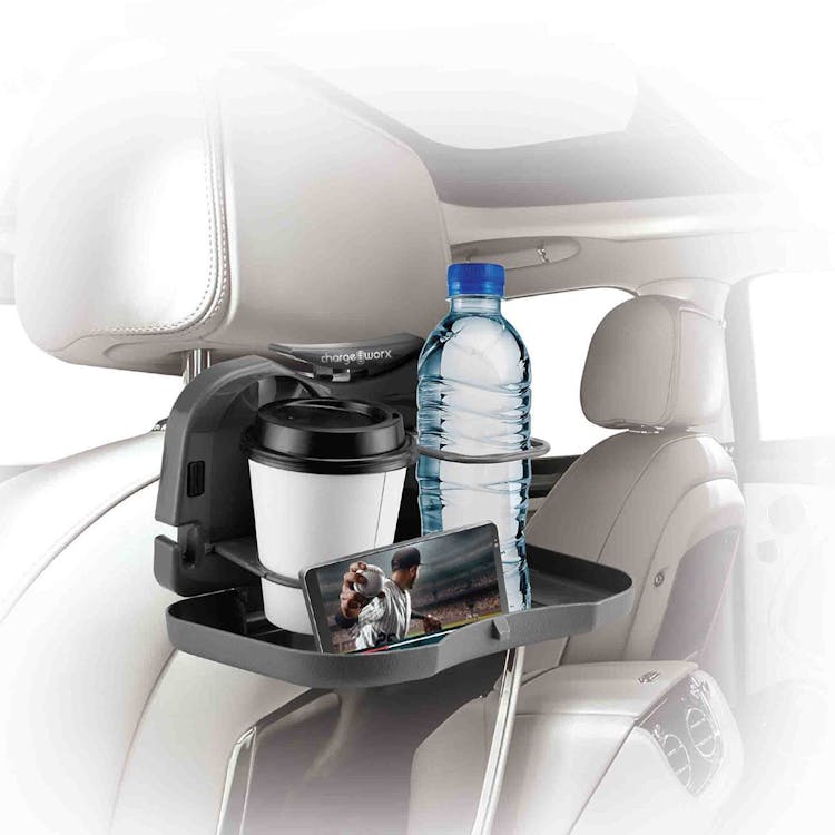 Backseat Butler Folding Tray and Cupholder - Gray 3