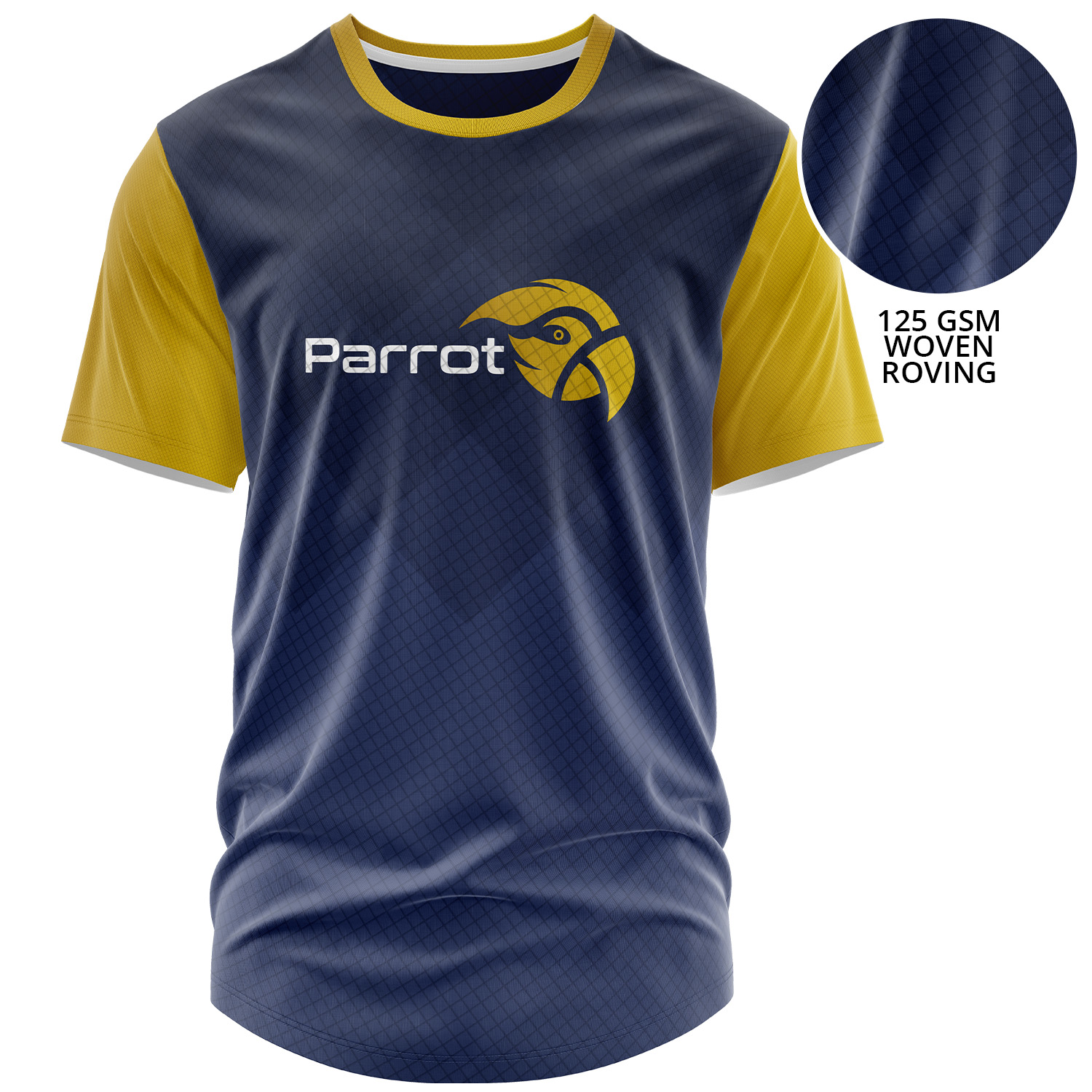 Unisex 125 GSM Woven Roving Performance Sublimation Short Sleeve T-shirt