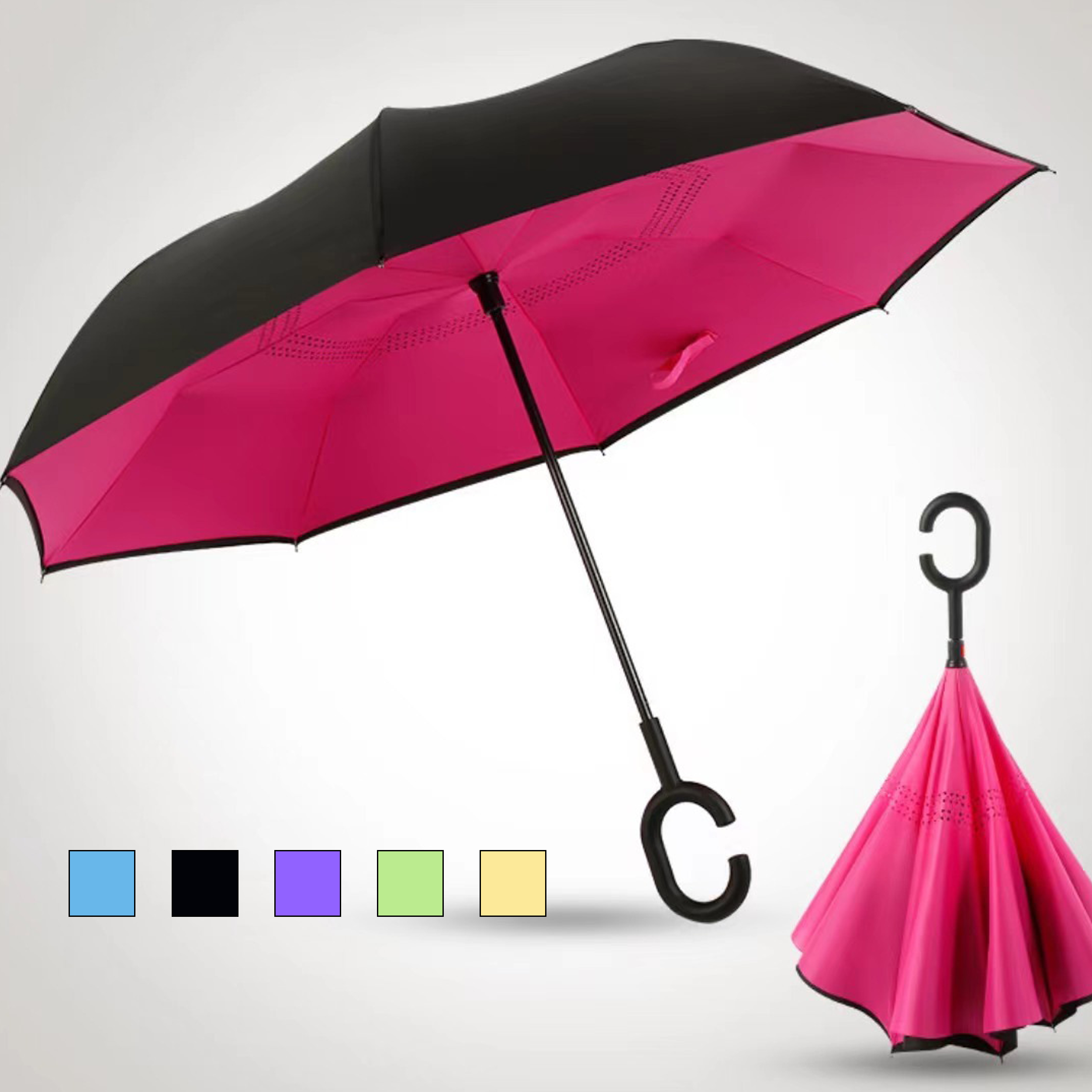 Double Upside Down Umbrella For Cars 50MOQ