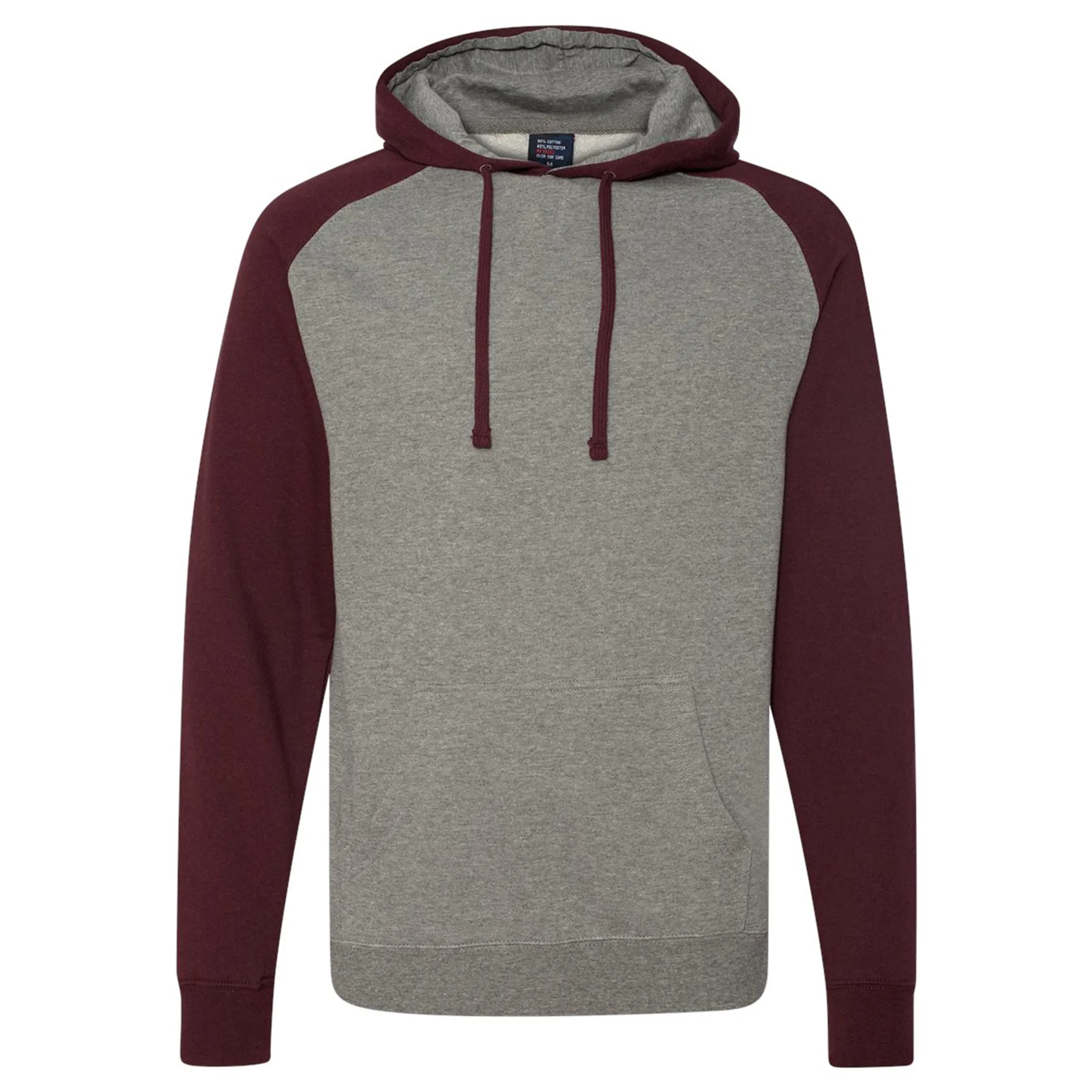 Raglan Hooded Pullover Sweatshirt, custom hoodie or sweatshirt with logo imprint 4