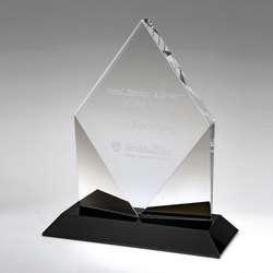 8" Crystal Award-Greystone
