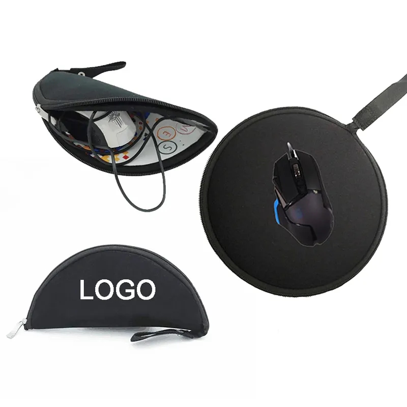 Neoprene Zipper Mouse Pad Pouch