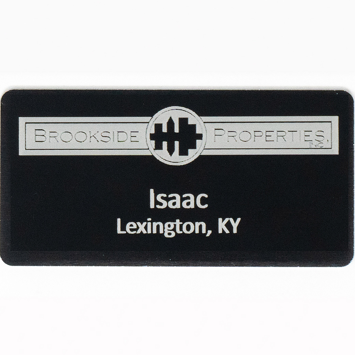 Silver City Metal Name Badge: 1.5" x 3"