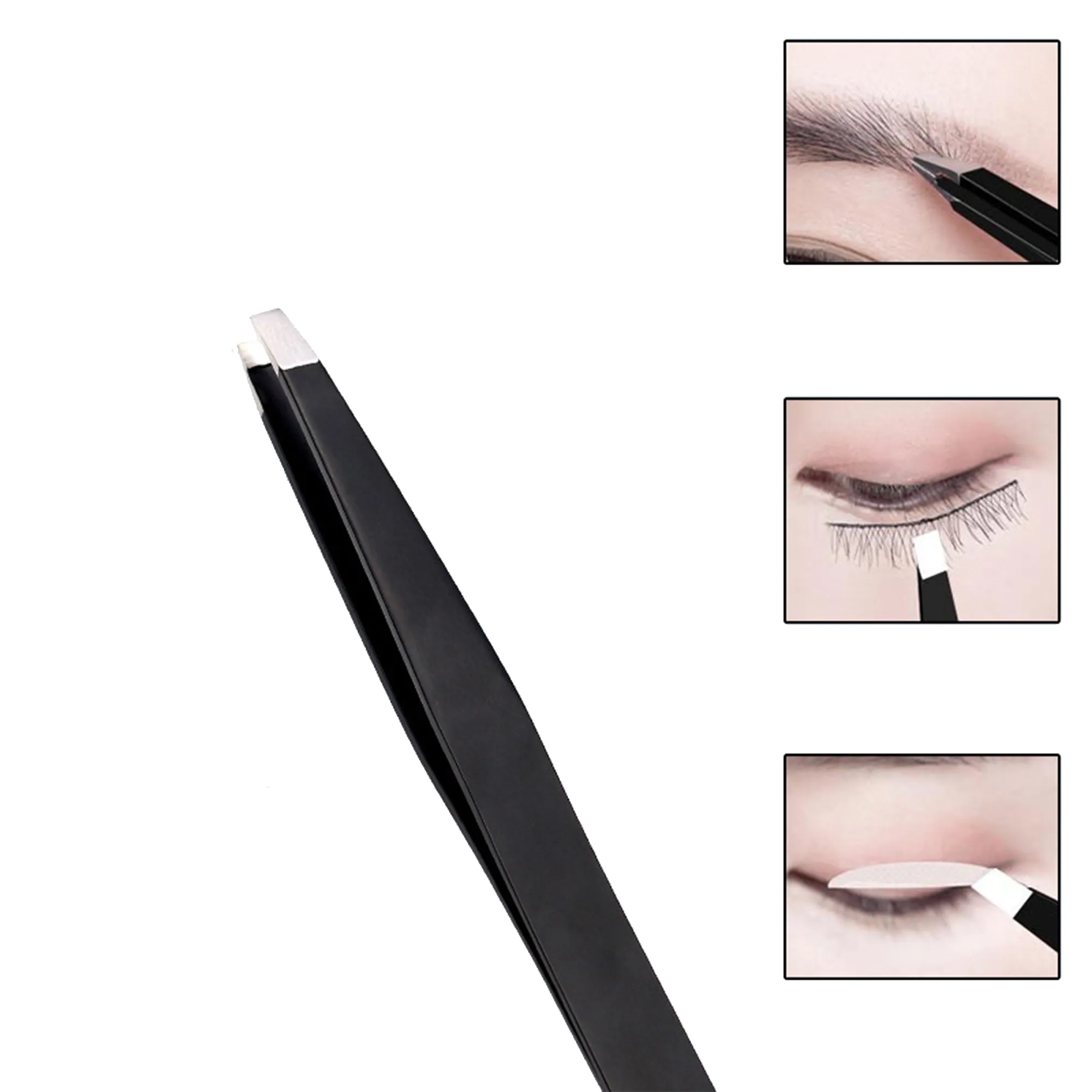 Stainless Steel Eyebrow Tweezers Set 8