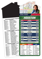 Magna-Card House Shape Magnet Football Schedules (3.5x9)