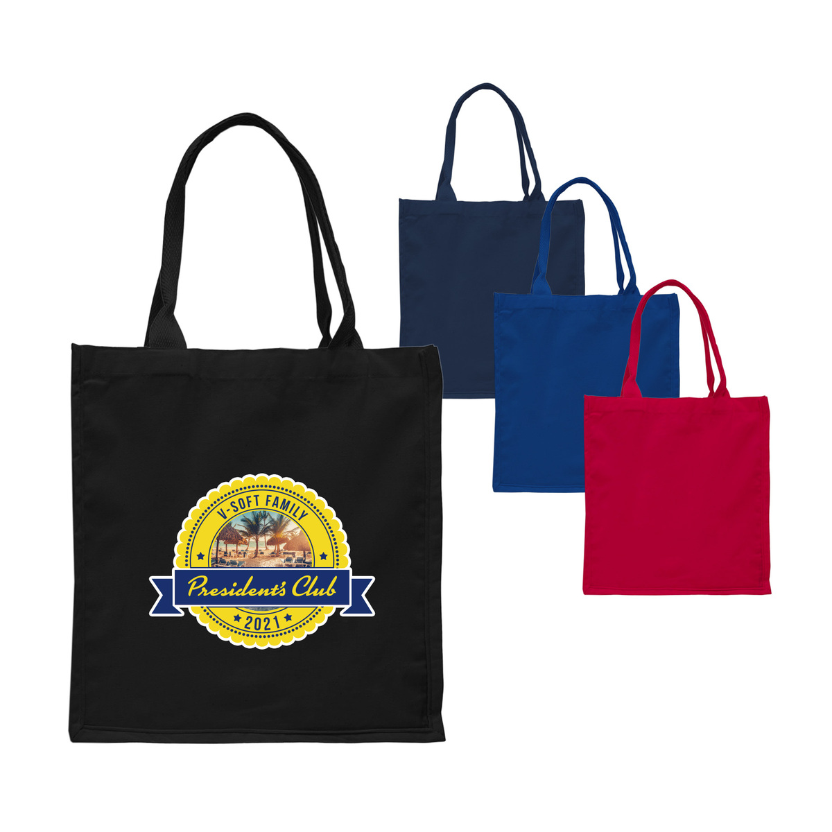 6 oz. 100% COTTON SHEETING FANCY SHIPPING TOTE BAG